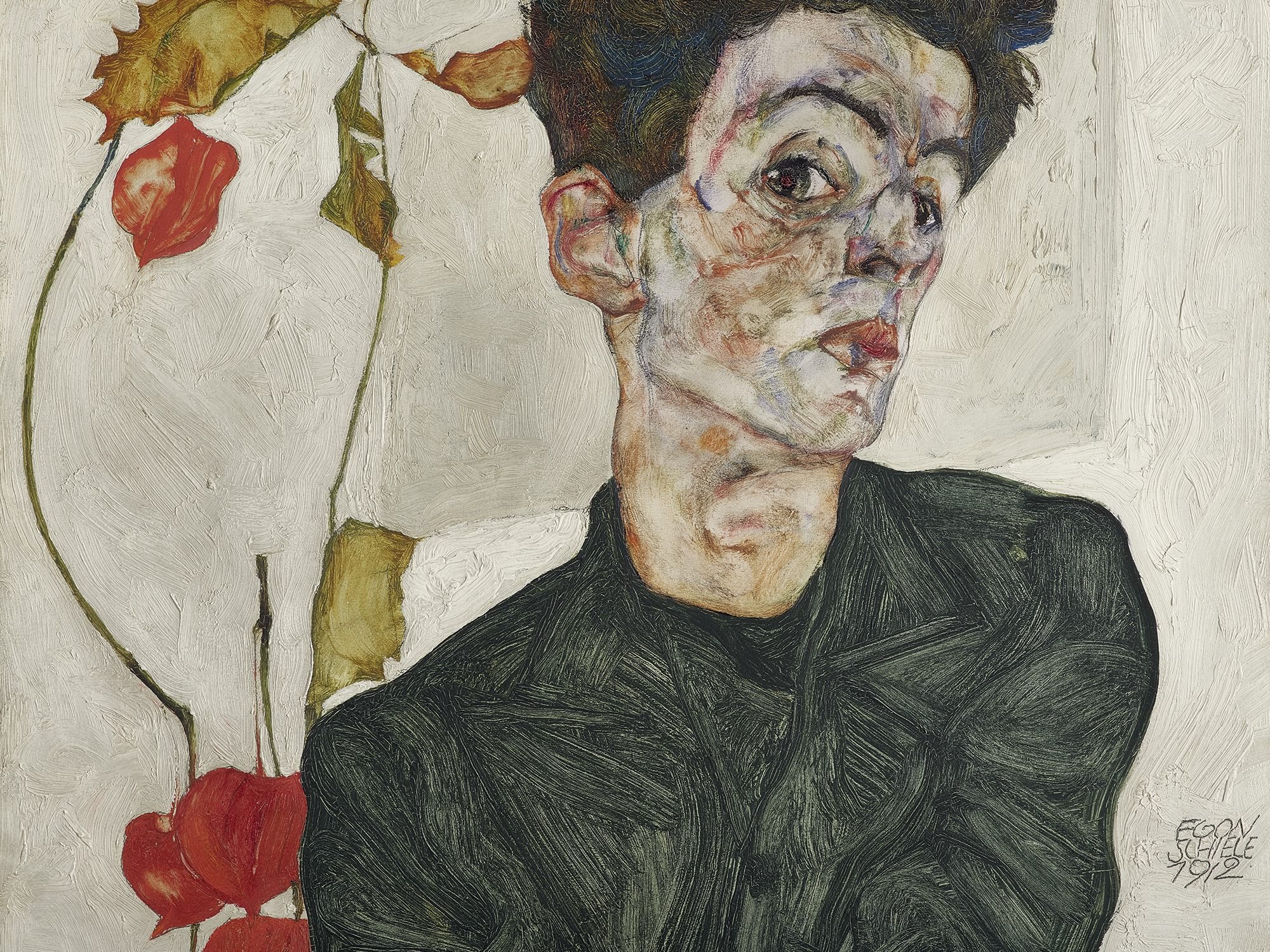 Dieses Selbstbildnis von Schiele ist bei der Jubiläumsschau im Leopold Museum zu sehen.