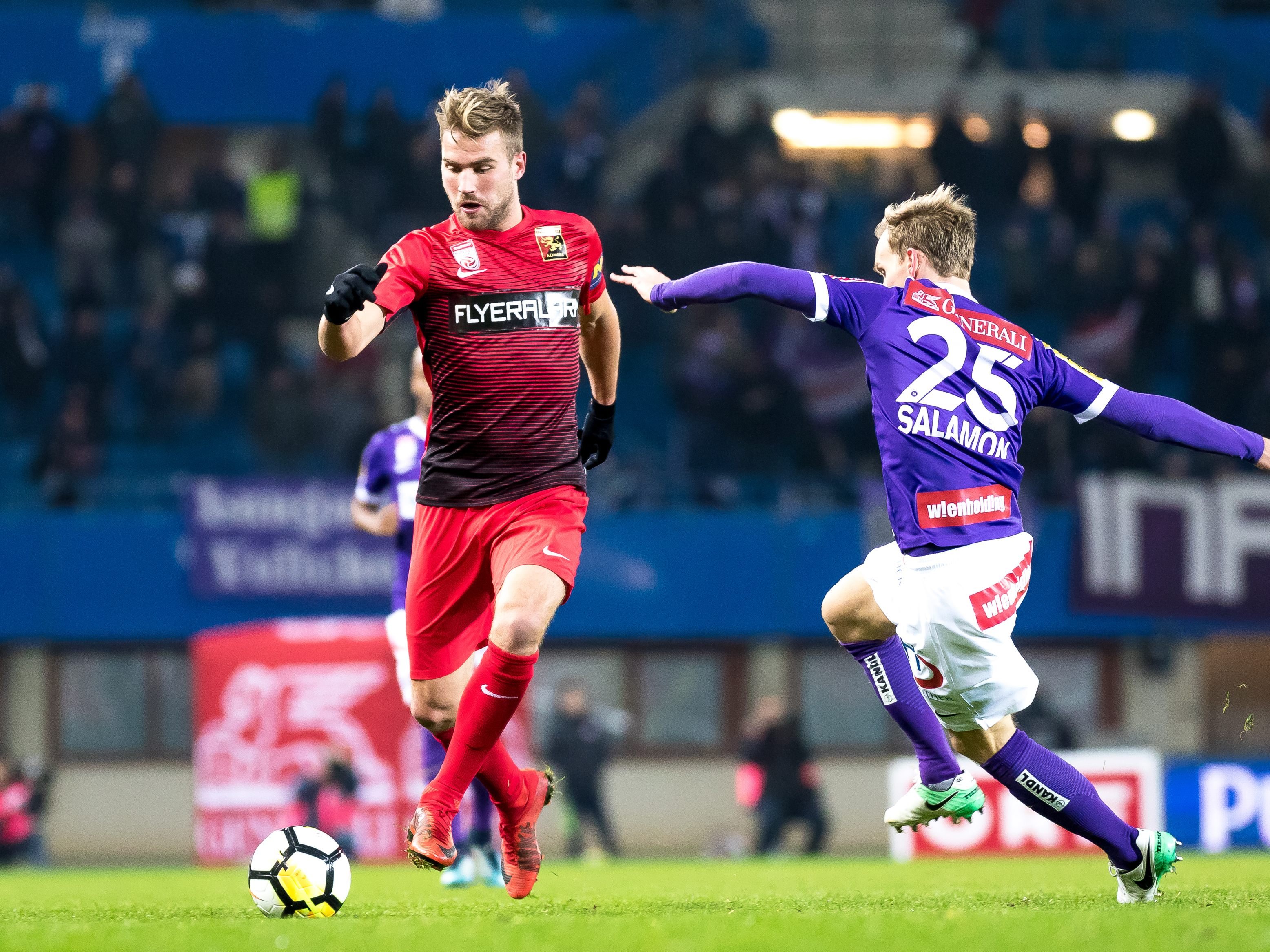 Hier sehen Sie das Bundesliga-Match zwischen Admira und Austria Wien live.