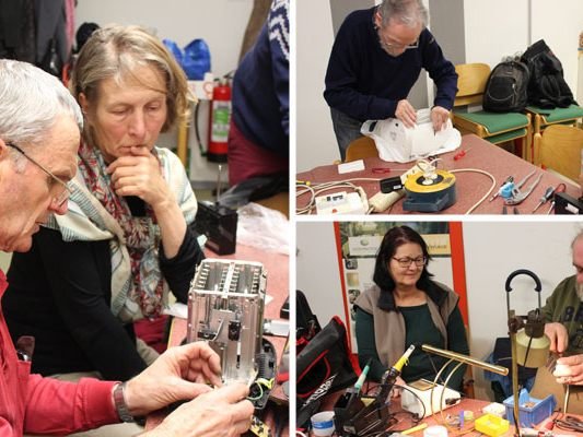 Im Reparatur Café kann nach Lust und Laune geschraubt werden. Im Reparatur Café kann nach Lust und Laune geschraubt werden.