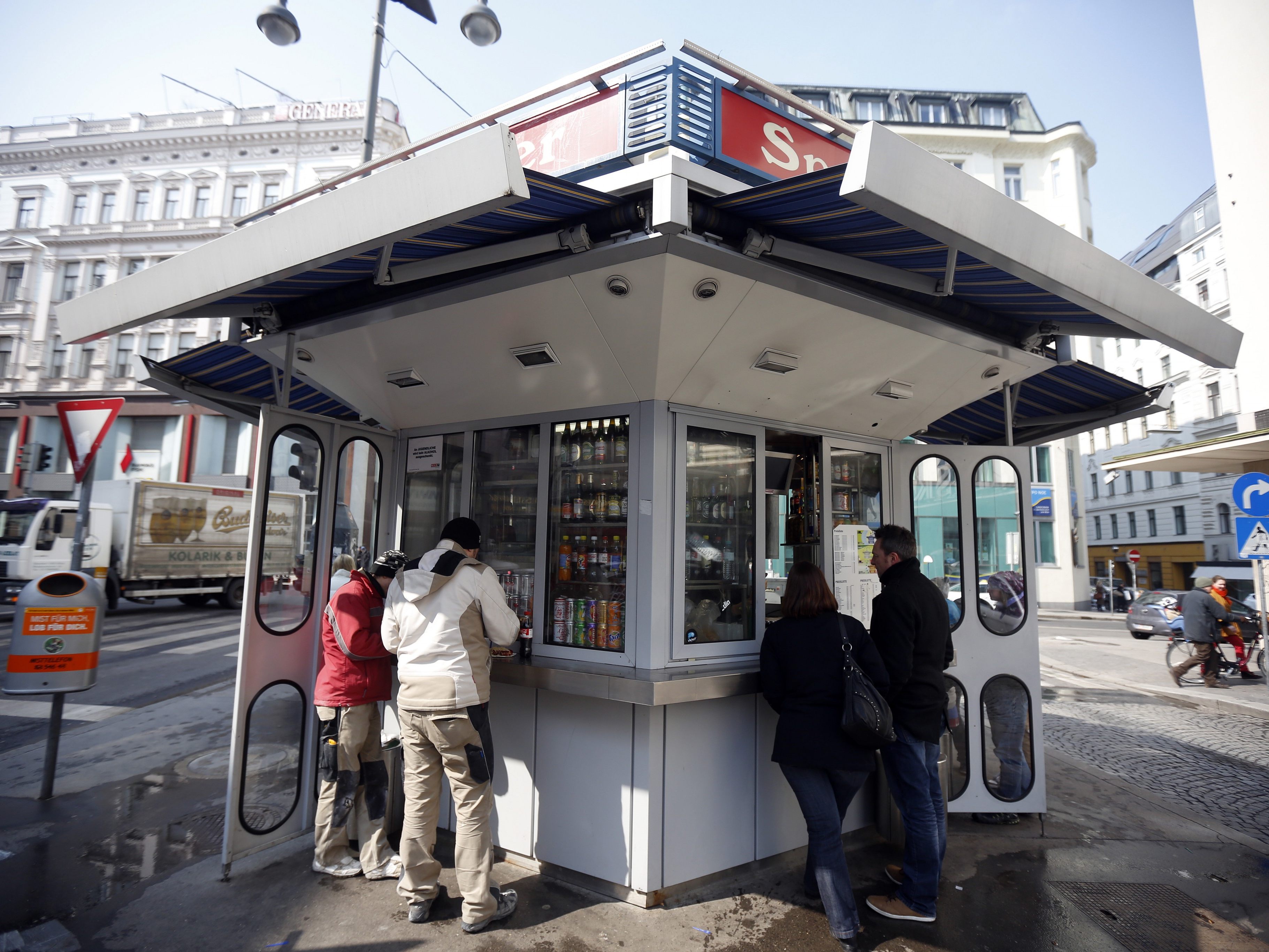 Der Würstelstand beim Hohen markt: Einer der besten in Wien.