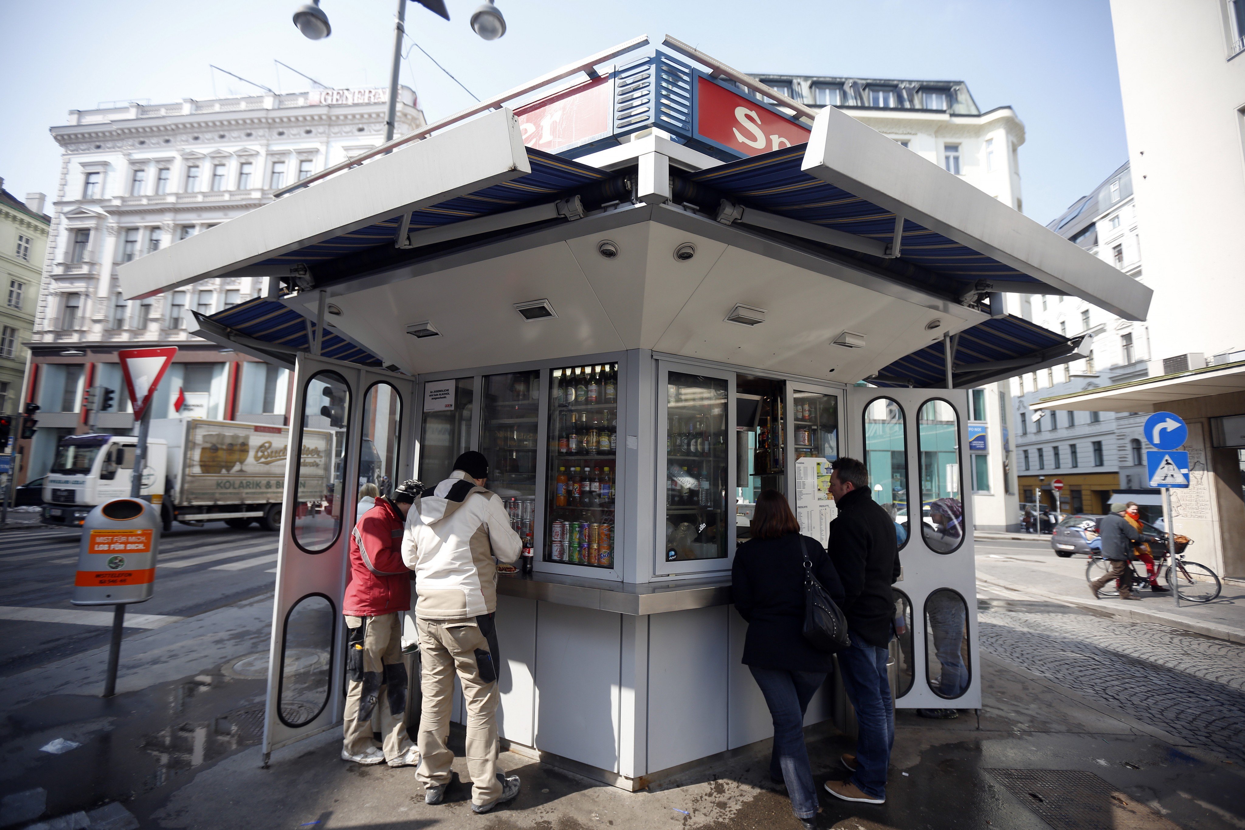 Der Würstelstand beim Hohen markt: Einer der besten in Wien.