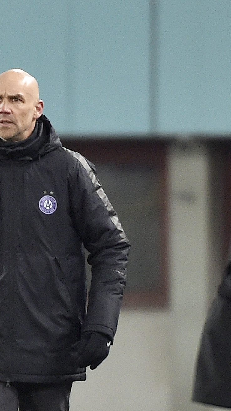 Die Trainer beim Spiel Austria Wien gegen Wolfsberger AC.