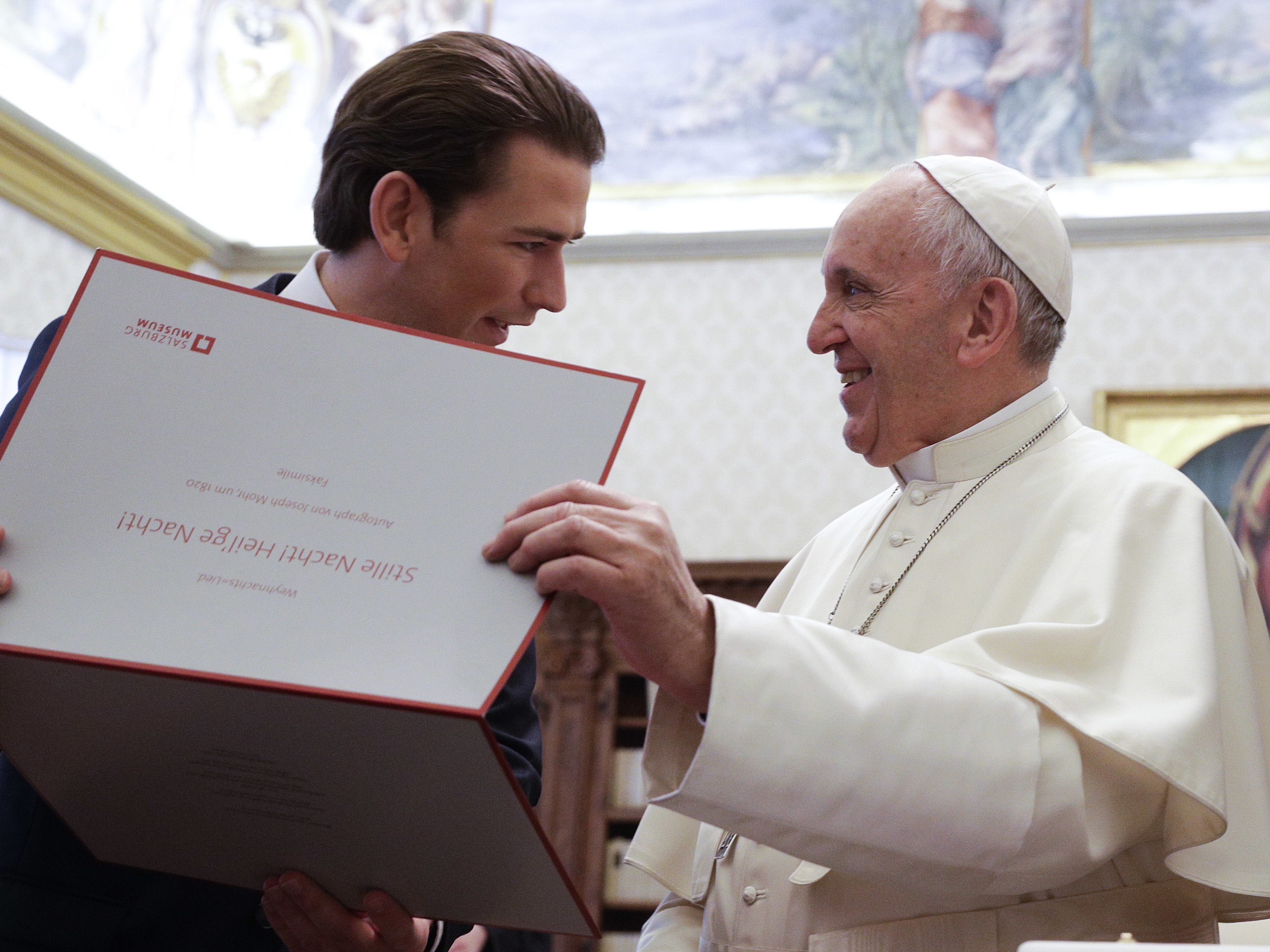 Kurz bei seinem Treffen mit dem Pontifex