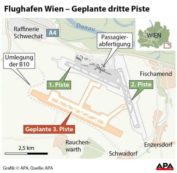 Flughafen Wien - Geplante dritte Piste Flughafen Wien - Geplante dritte Piste