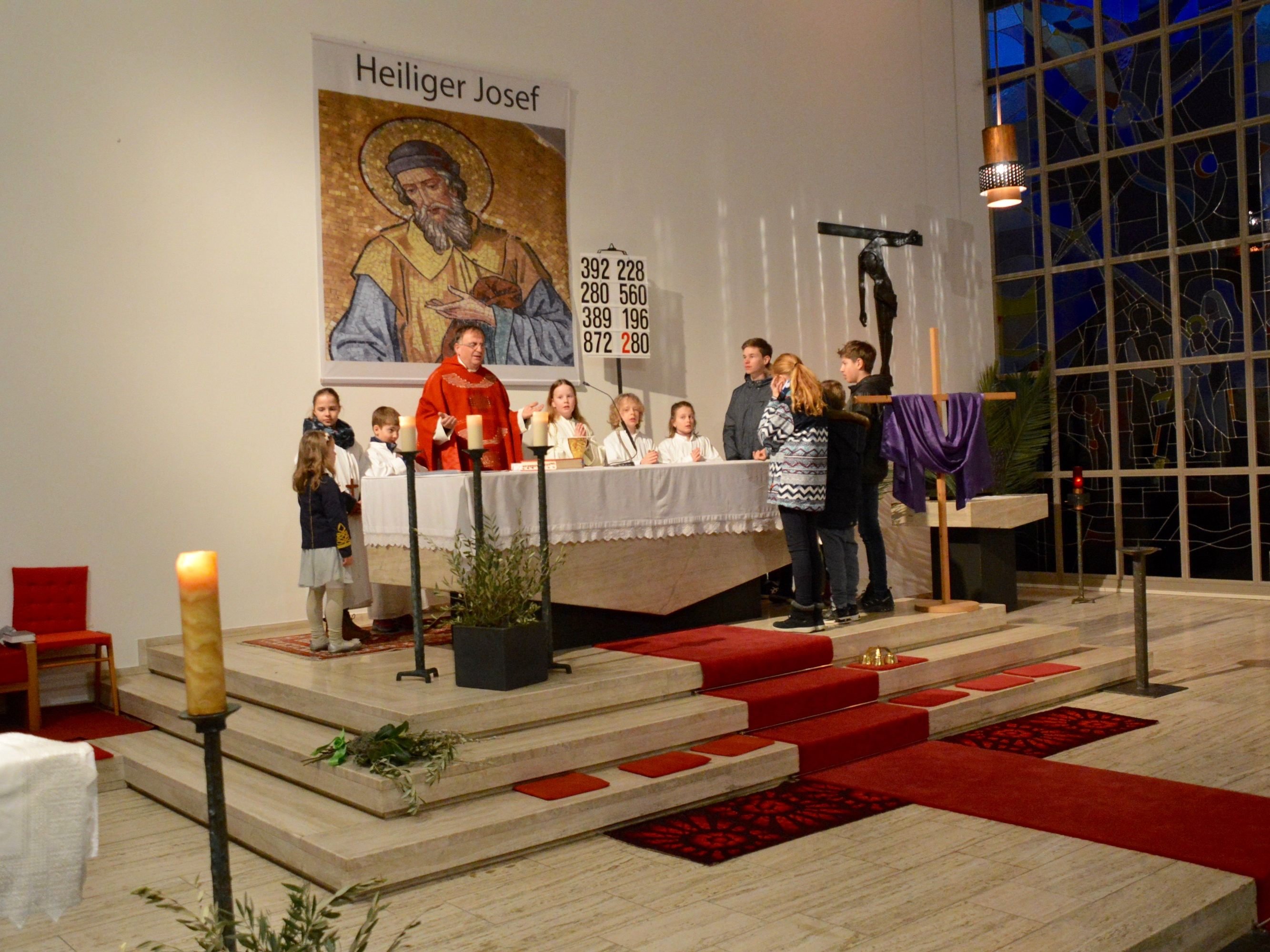 Vorabendmesse zum Palmsonntag 2017 in der Pfarrkirche Gantschier