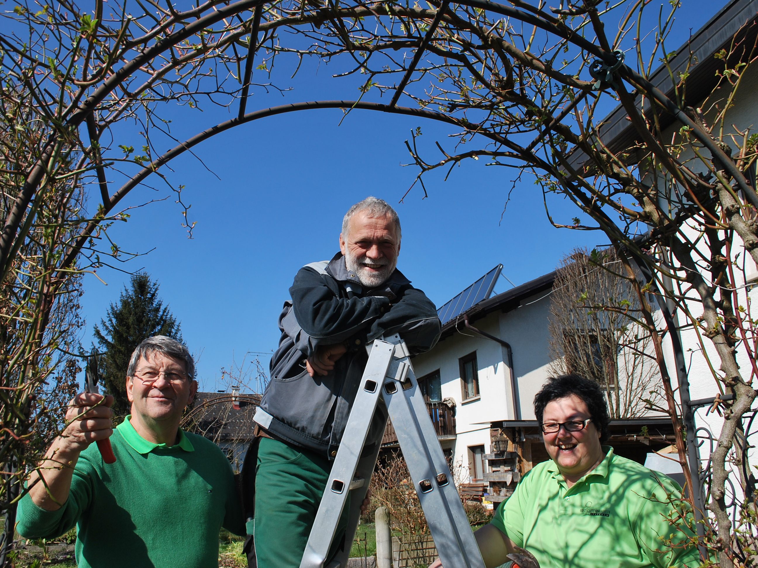 Cornelia Maier, Obfrau OGV Lustenau, Alois Riedmann, Gärtnermeister, Hans Vogel, OGV-Stellvertreter