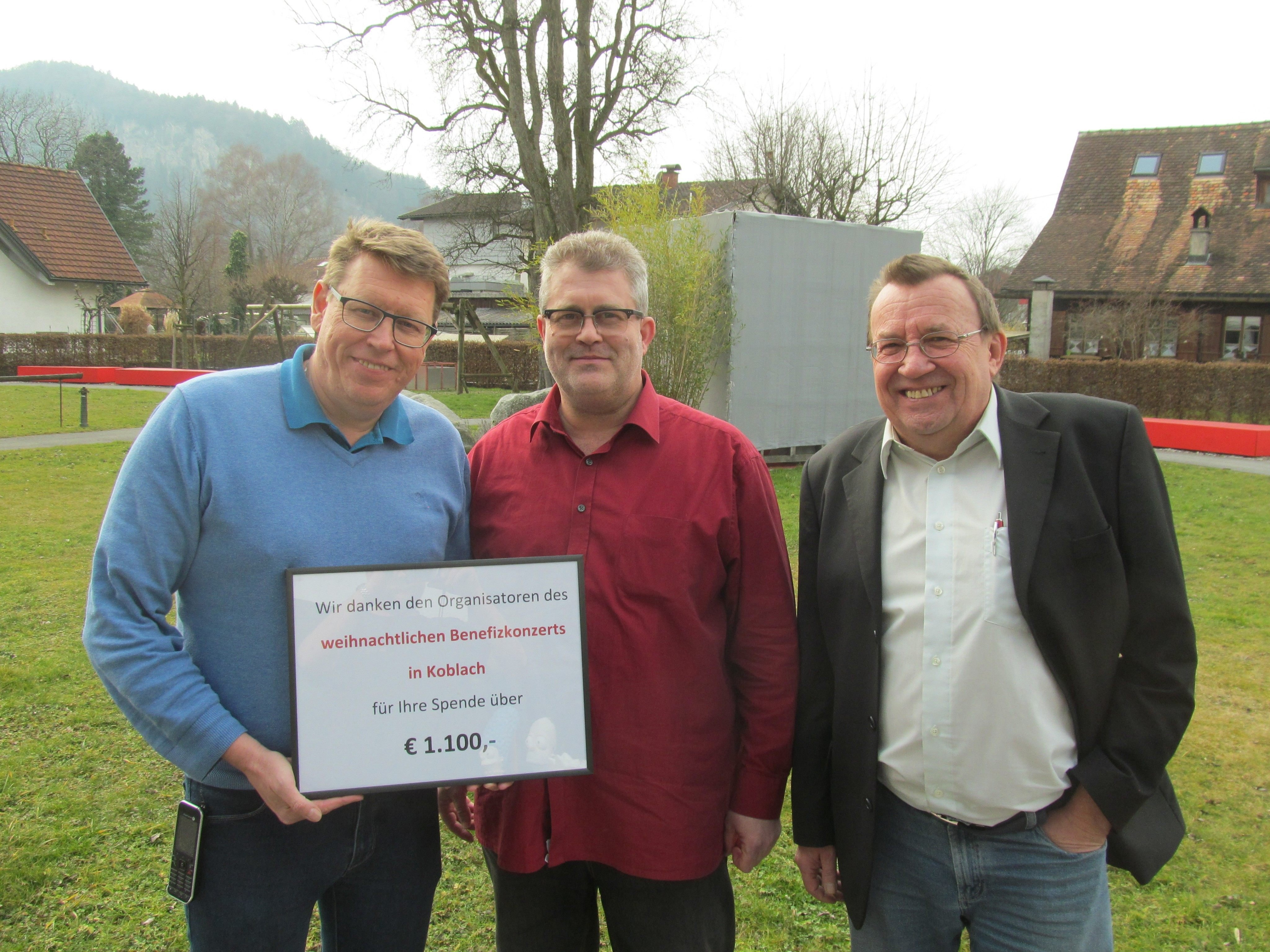 Schulheim GF Arnt Buchwald und die beiden Organisatoren Christian Böhler und Johannes Rudig Schulheim GF Arnt Buchwald und die beiden Organisatoren Christian Böhler und Johannes Rudig