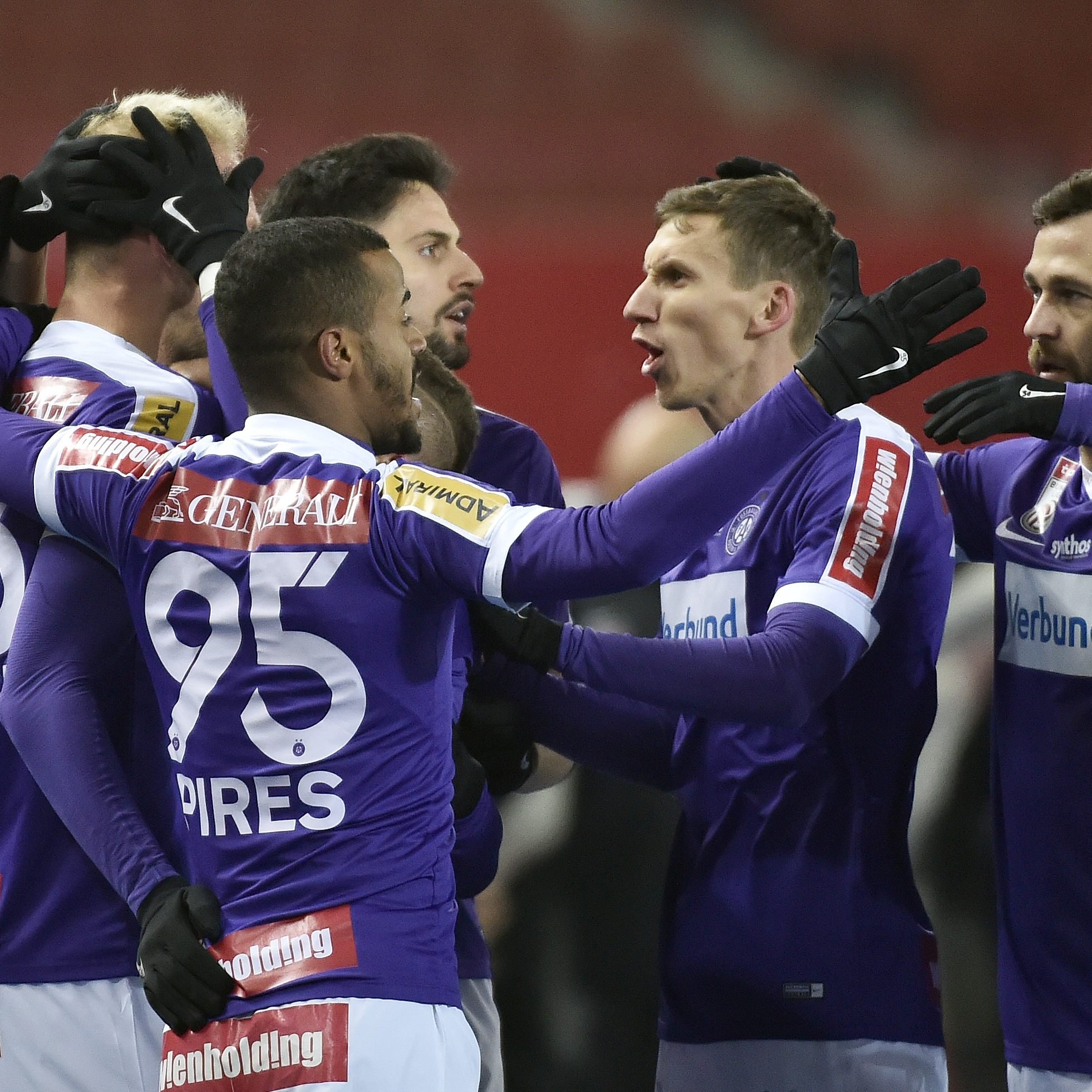 Die WIener Austria hatte gegen den WAC Grund zu jubeln.