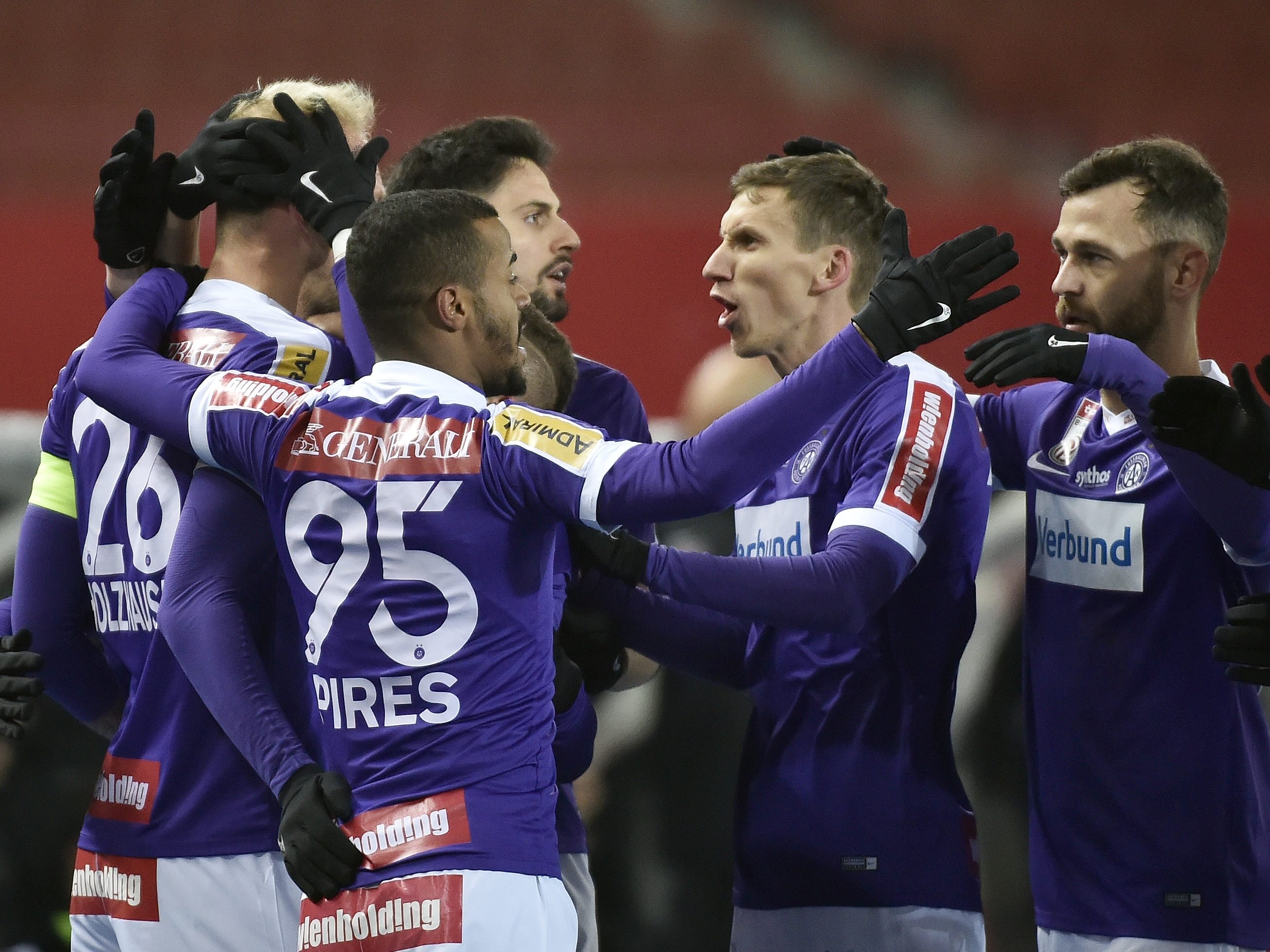 Die WIener Austria hatte gegen den WAC Grund zu jubeln.