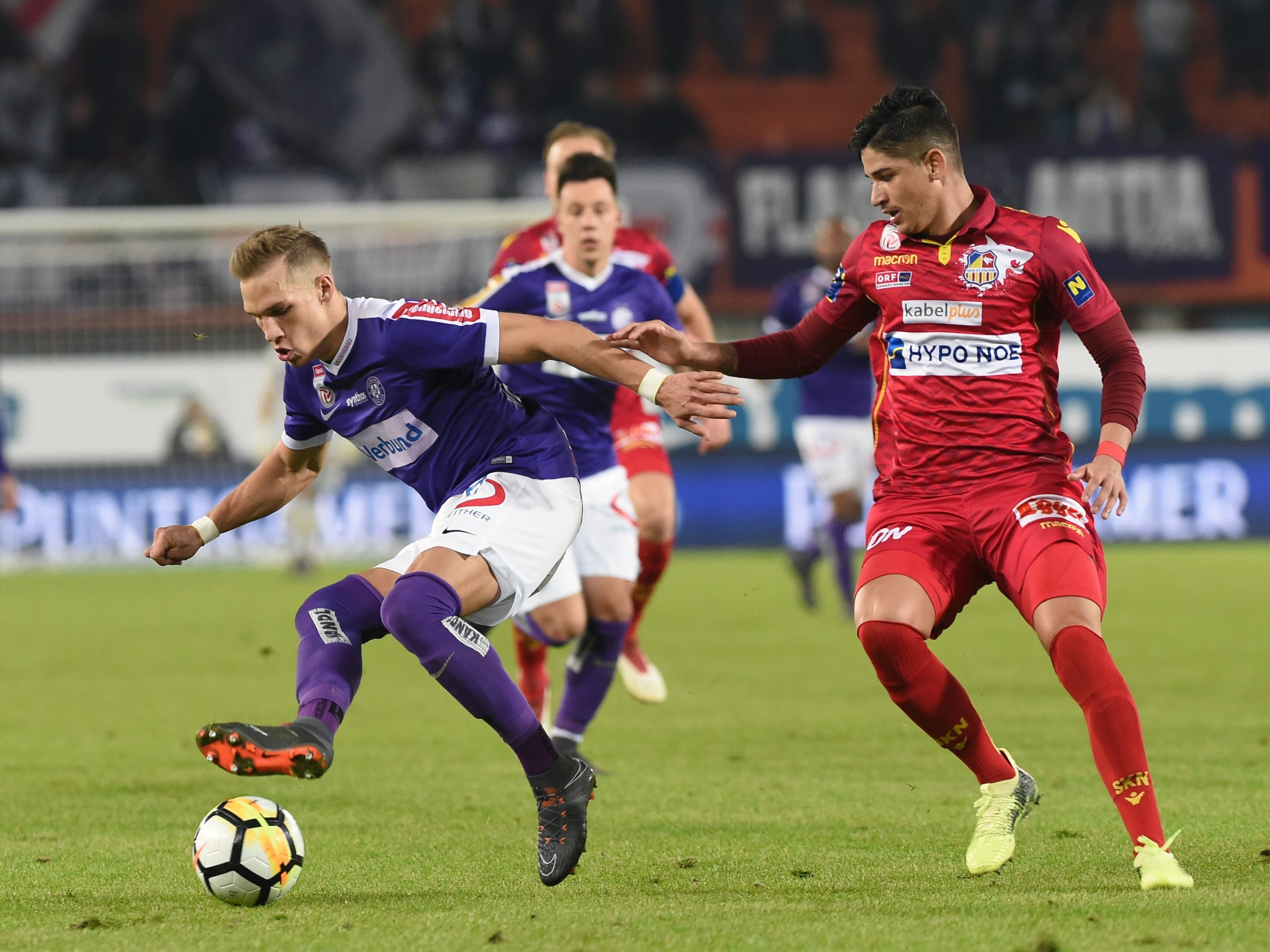 Das Match Austria Wien gegen St. Pölten endete 4:0.