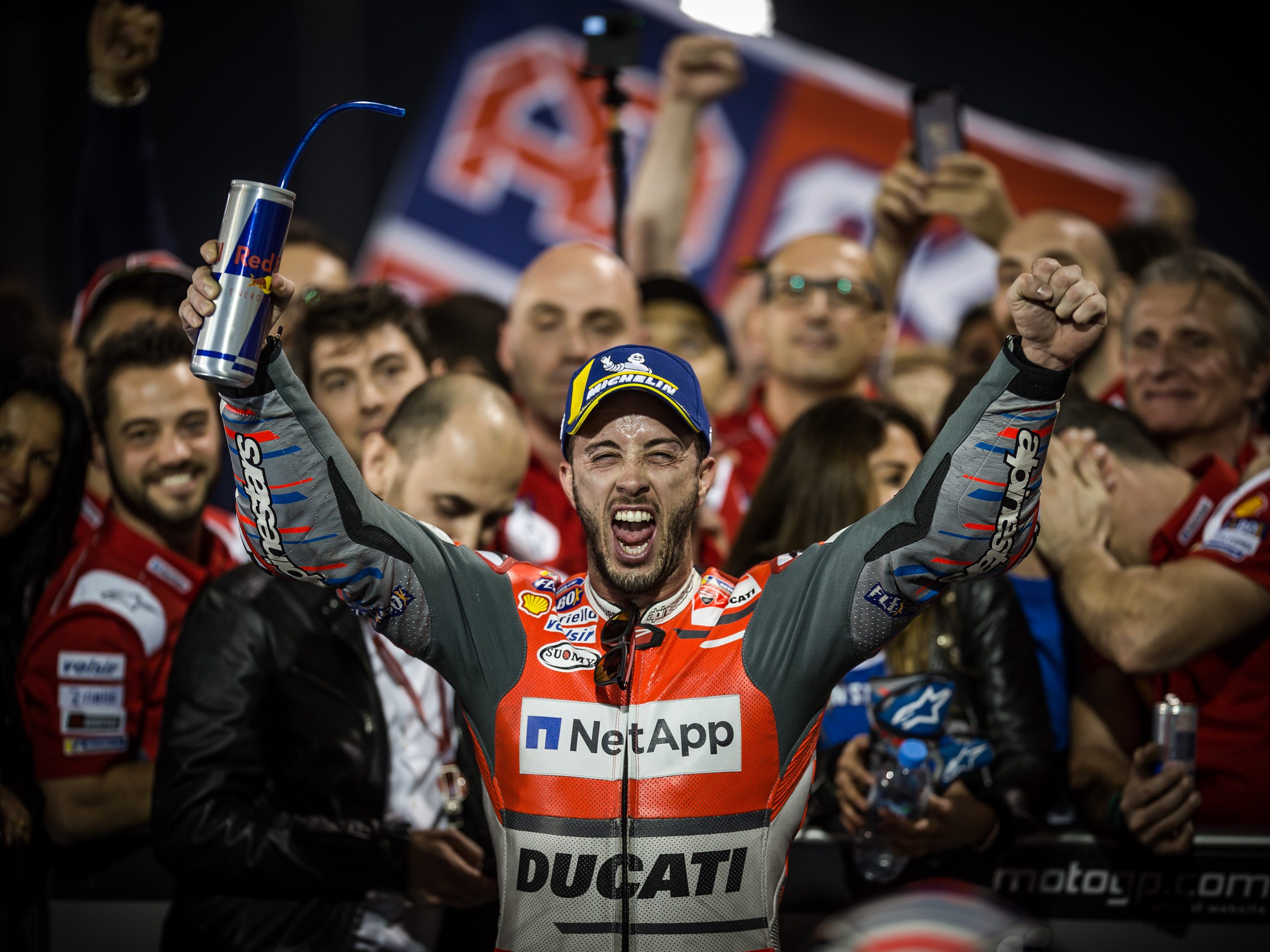 Andrea Dovizioso siegte in Katar. Andrea Dovizioso siegte in Katar.
