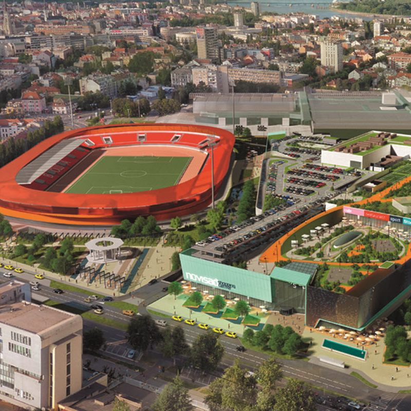 Die Mitarbeiterinnen und Mitarbeiter von Haberkorn Serbien beliefern das Bauprojekt „Promenada Novi Sad“ mit mehr als 100 Artikeln.