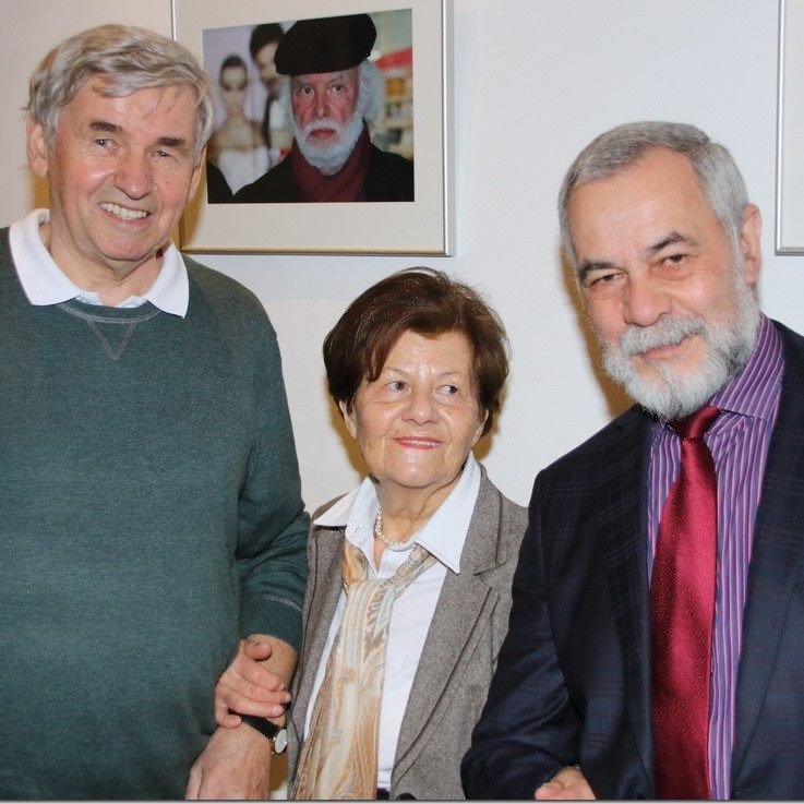 Luggi Knobel, Erika Wanko und Willi Schmidt bei der Vernissage eines großen Künstlers
