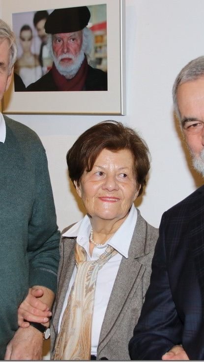 Luggi Knobel, Erika Wanko und Willi Schmidt bei der Vernissage eines großen Künstlers