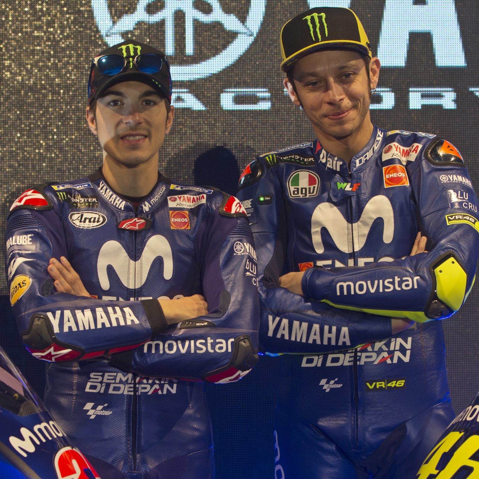 MotoGP - das Yamaha-Team: Vinales und Rossi.