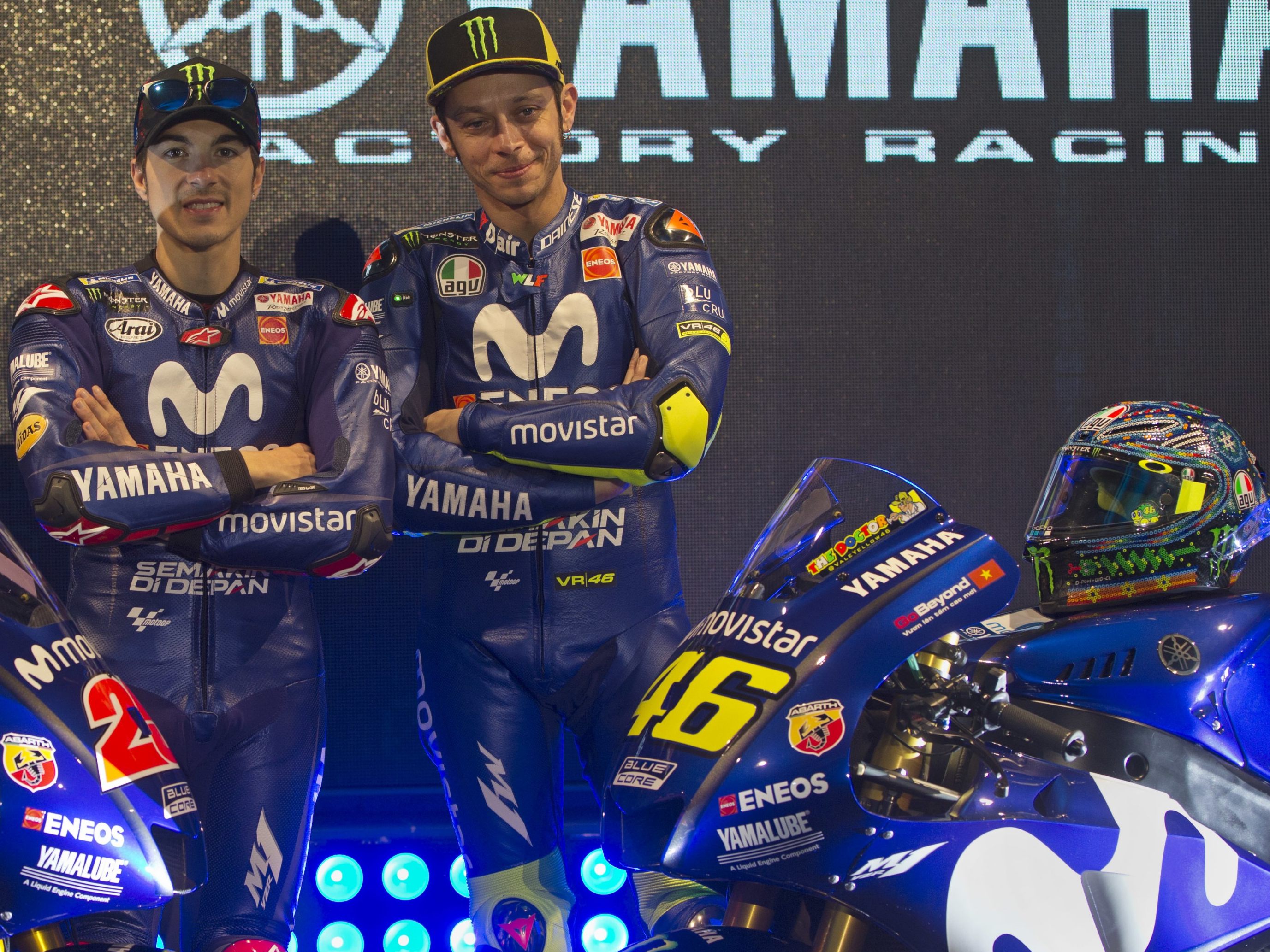 MotoGP - das Yamaha-Team: Vinales und Rossi.