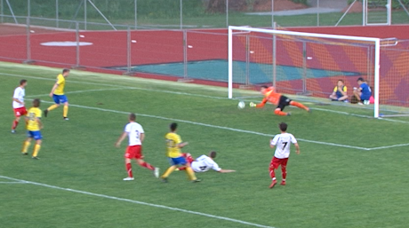 VfB's Sefa Gaye mit seinem Doppelpack gegen den FC Dornbirn. VfB's Sefa Gaye mit seinem Doppelpack gegen den FC Dornbirn.
