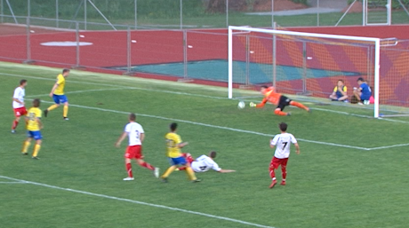 VfB's Sefa Gaye mit seinem Doppelpack gegen den FC Dornbirn.