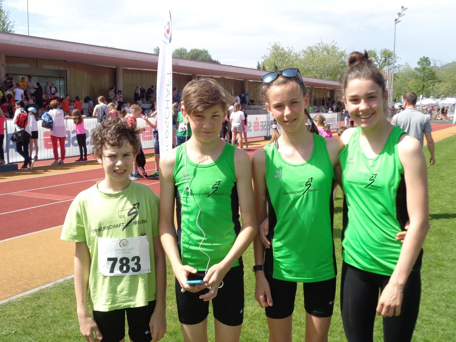 U14 Athleten der TS-Weiler Kevin,Jakob,Jolien,Hannah v.l.n.re