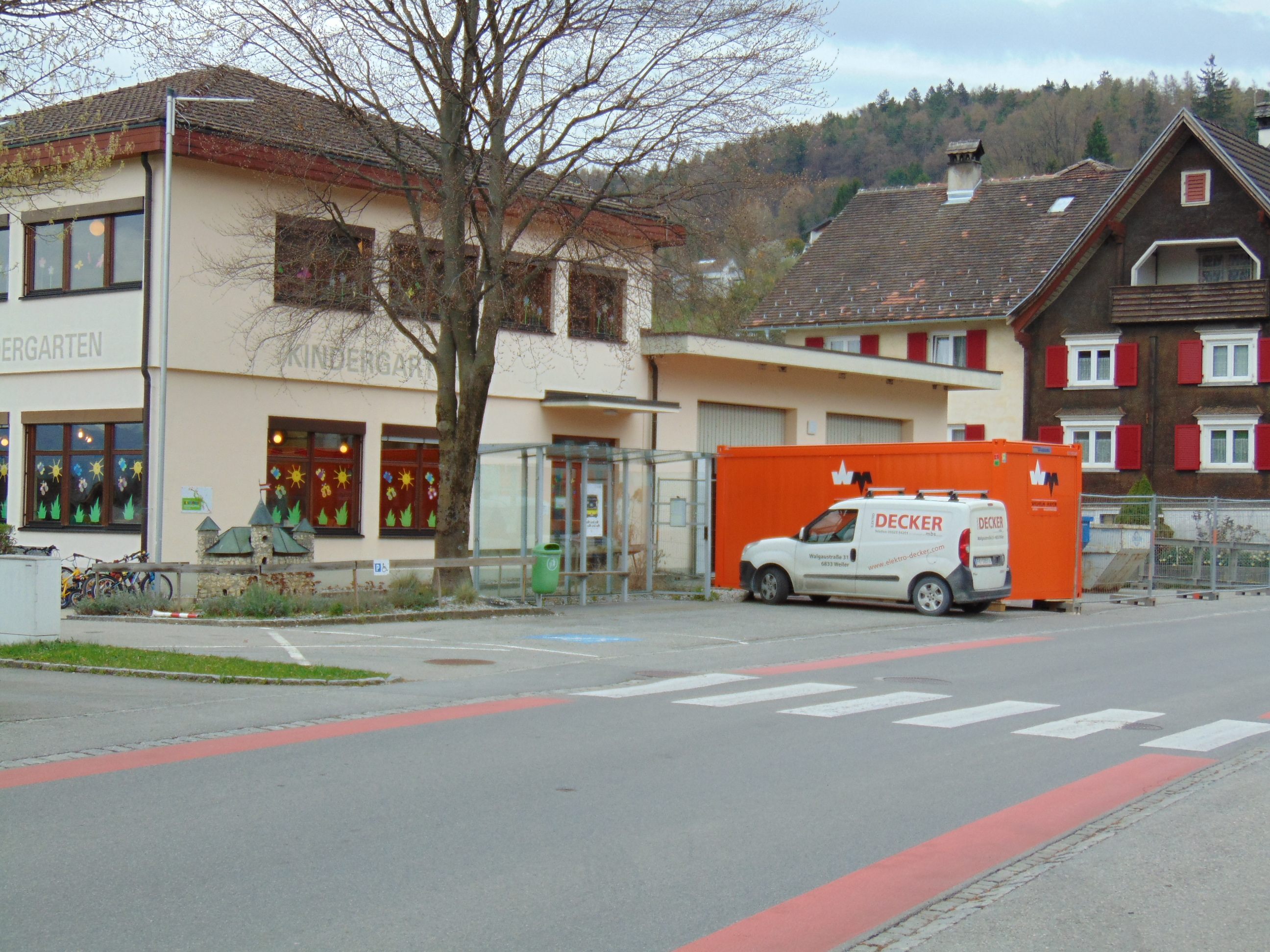Beim Kindergarten in Klaus wird seit Montag gearbeitet