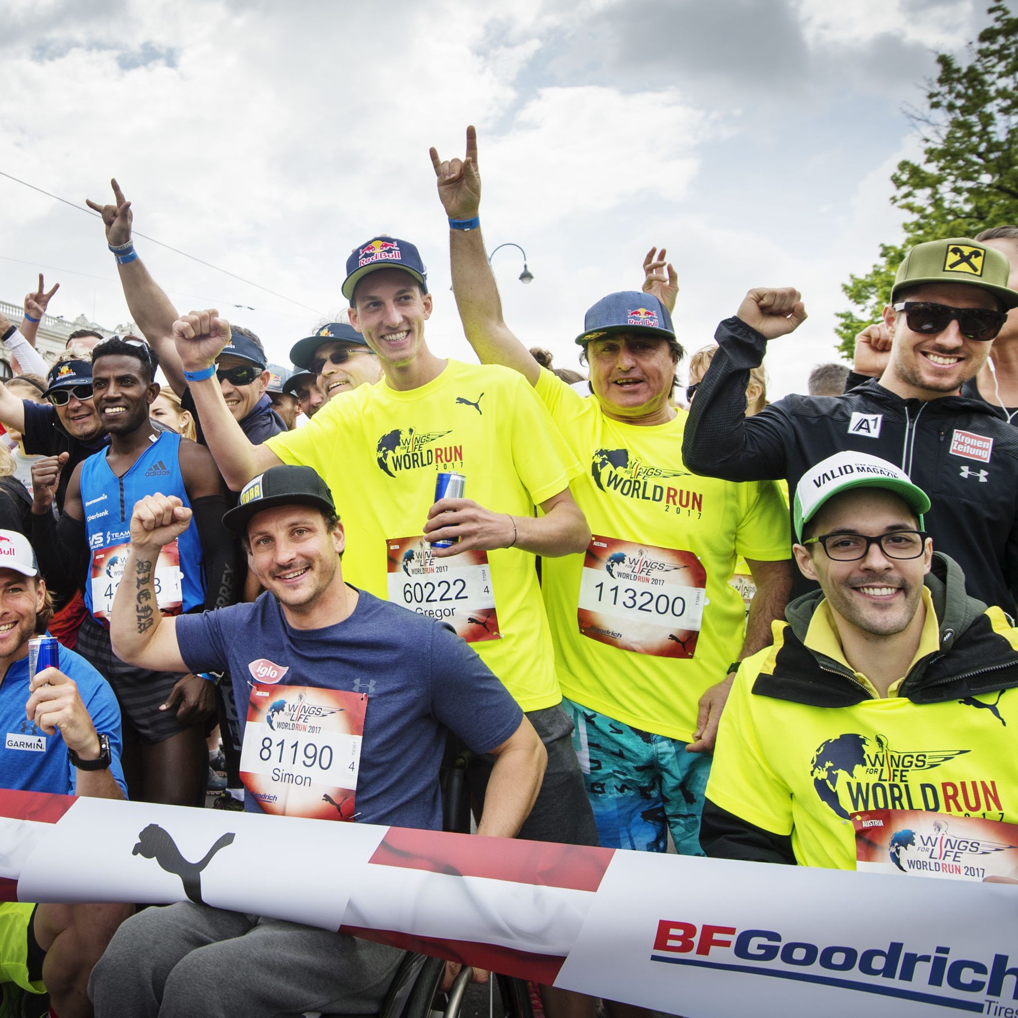 Zahlreiche Sportgrößen nehmen am Wings for Life run am 6. Mai teil.