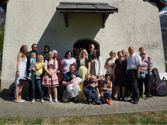 Taufe von Sonnenschein Elenor in der Sankt Annakapelle