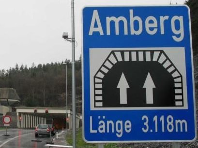 Der Ambergtunnel war heute nach einem Stromausfall kurzzeitig voll gesperrt.