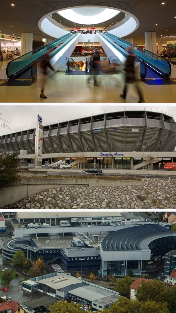 Messepark "umringt" von Mitbewerbern.