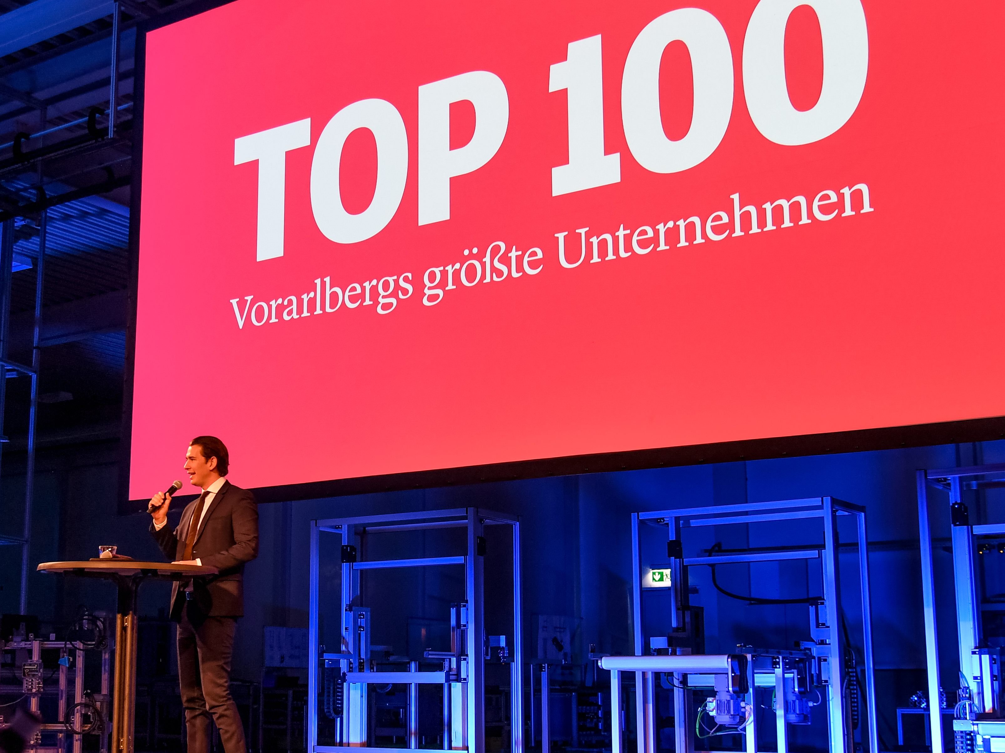 Bundeskanzler Sebastian Kurz bei Top 100 2018 bei Heron in Dornbirn.