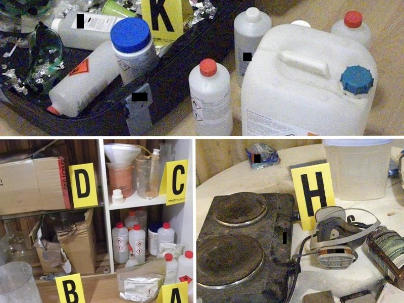 Insgesamt sollen die Verdächtigen rund 1,5 Kilo Amphetamin hergestellt haben.