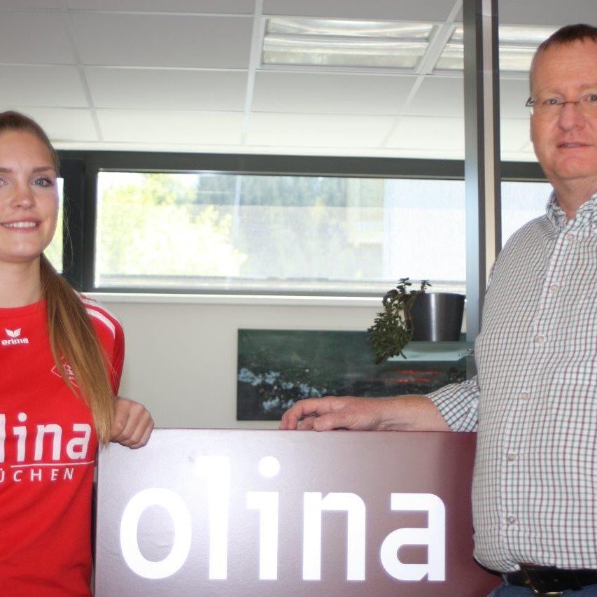 Stephanie Golacz mit Olina Geschäftsführer Tom Prugger