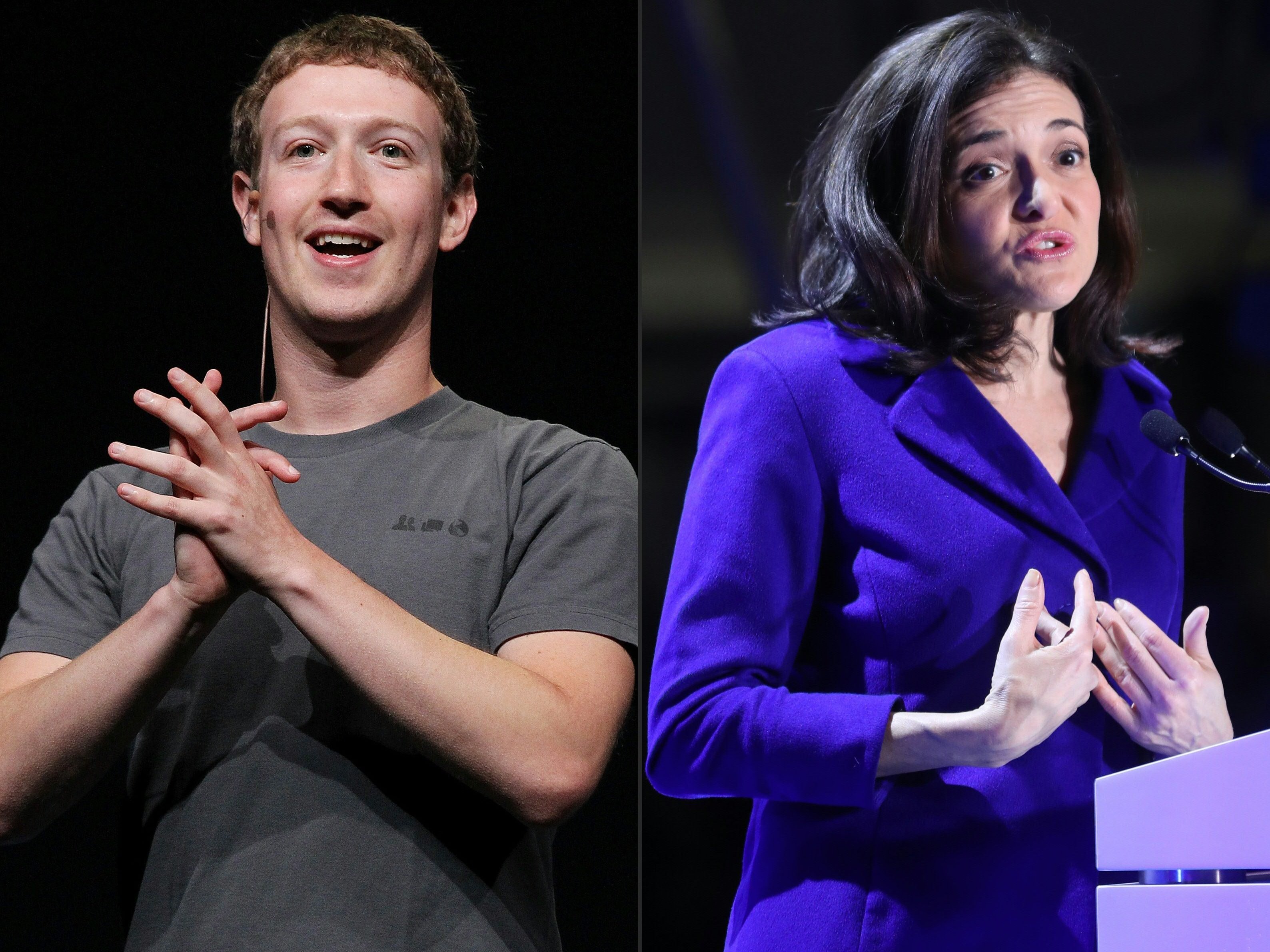 Mark Zuckerberg und Sheryl Sandberg. Mark Zuckerberg und Sheryl Sandberg.