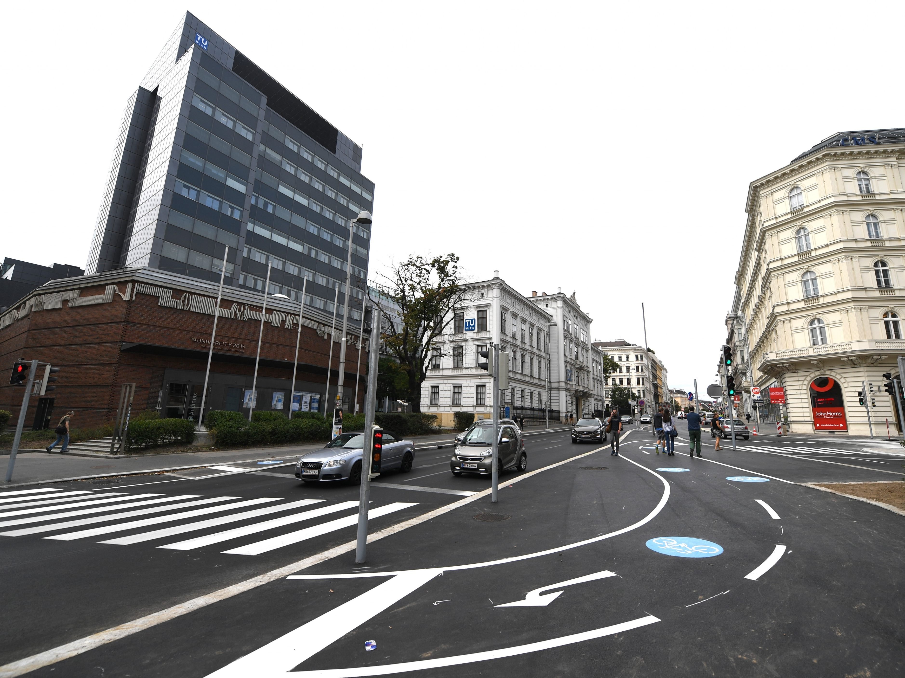 Gute Radwege in einer Großstadt bedeutet mehr Sicherheit im Straßenverkehr.