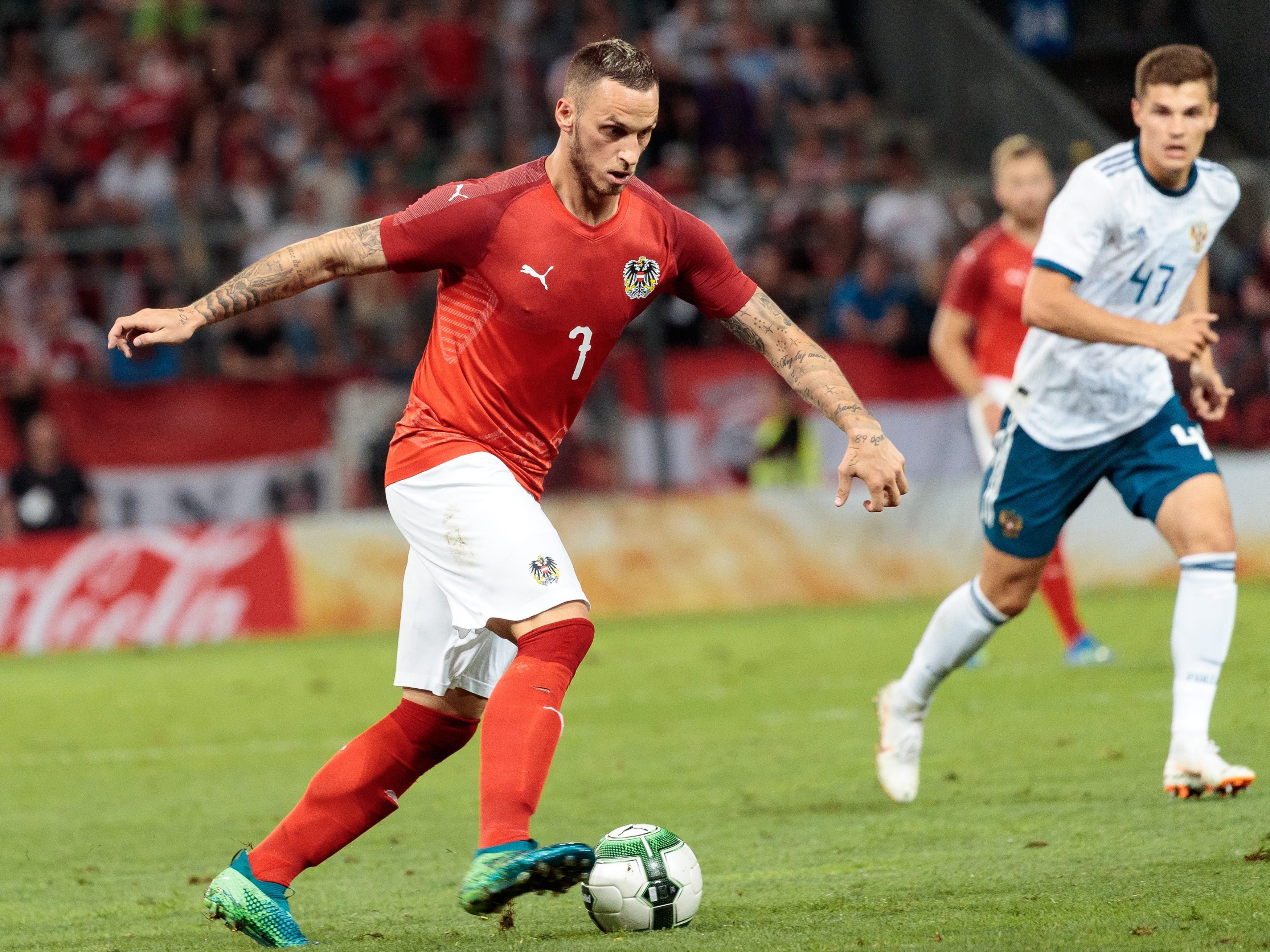 Das ÖFB-Team gewinnt gegen WM-Gastgeber Russland.