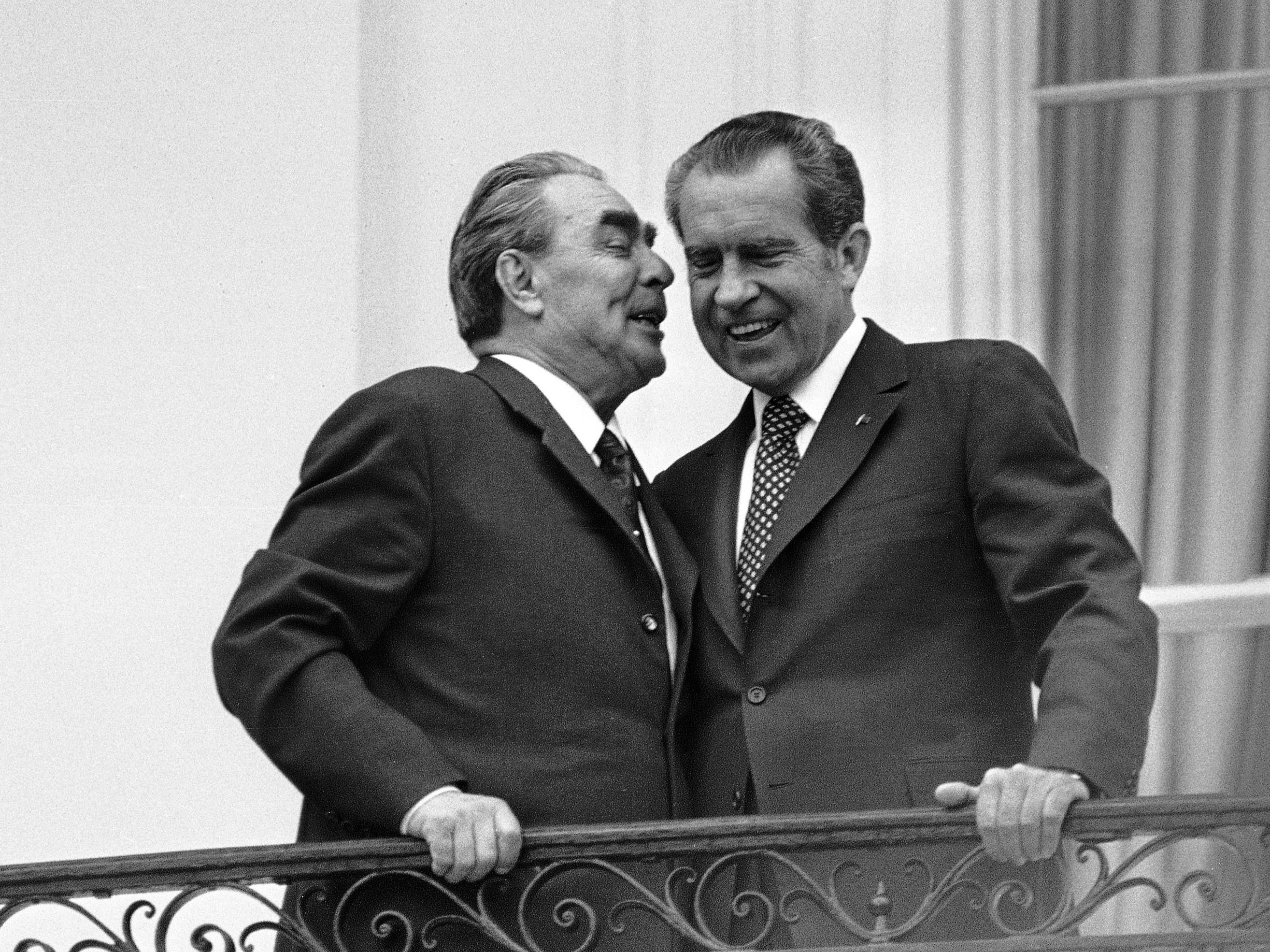 Leonid Breschnjew im Juni 1973 mit US-Präsident Richard Nixon in Washington.