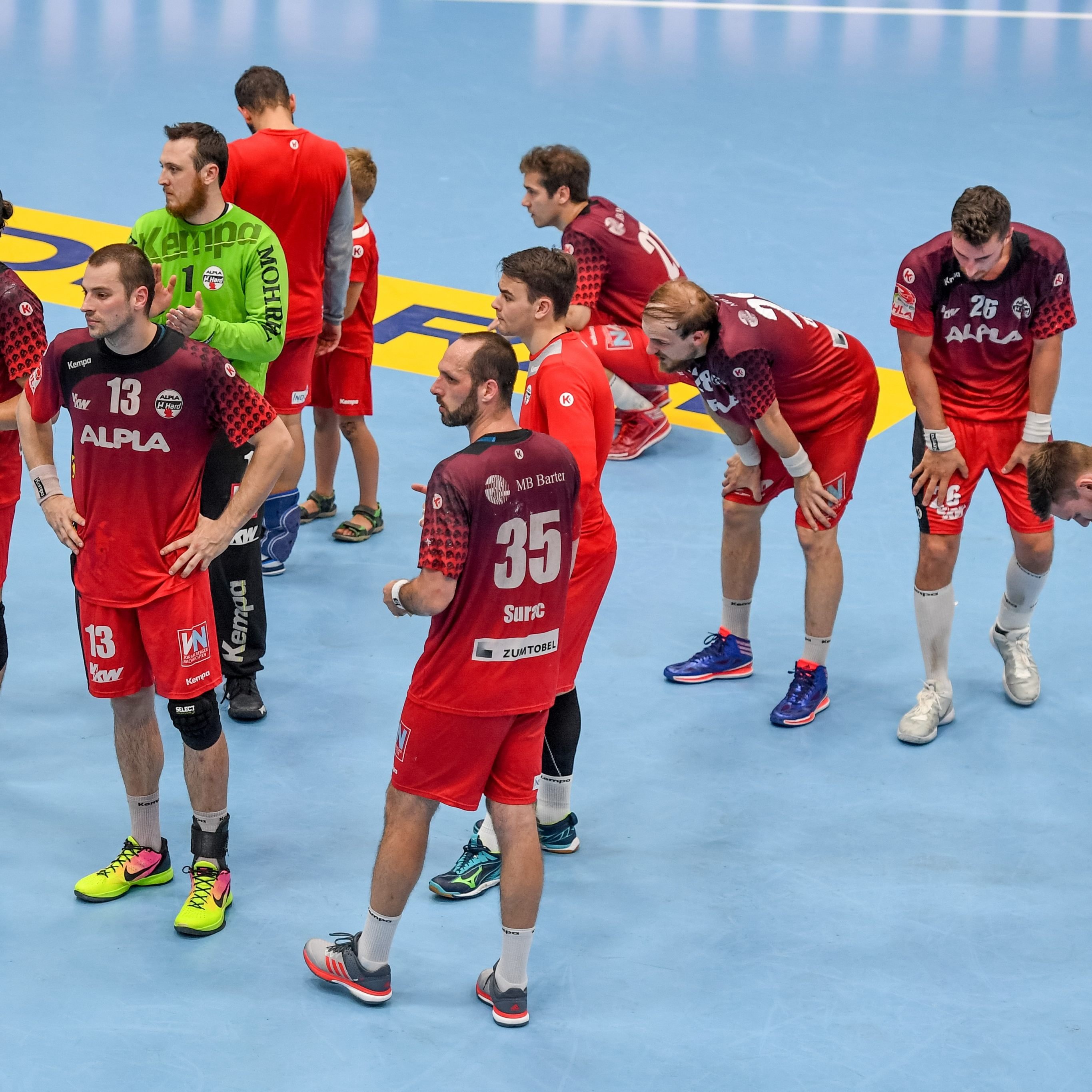 Fivers können nach 30:23 gegen Hard am Mittwoch dritten Meistertitel zuhause fixieren .