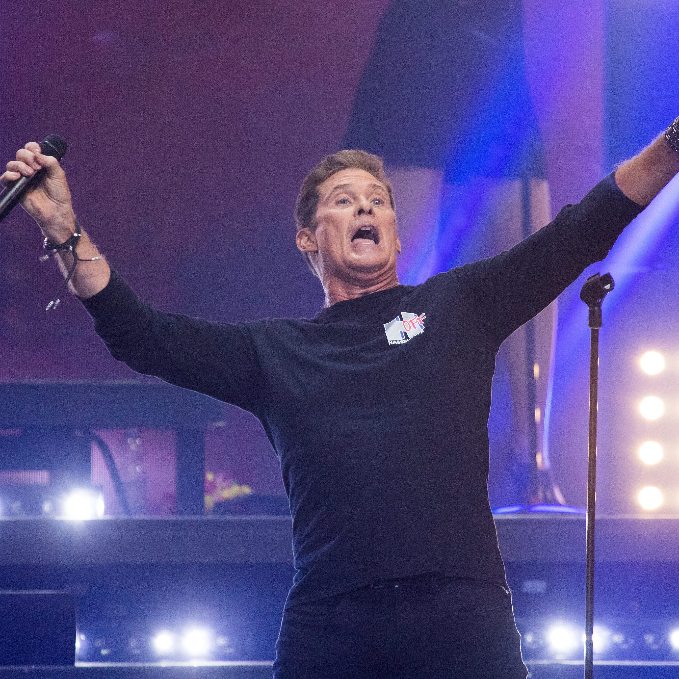 David Hasselhoff rockte am Donnerstag den Wiener Gasometer.