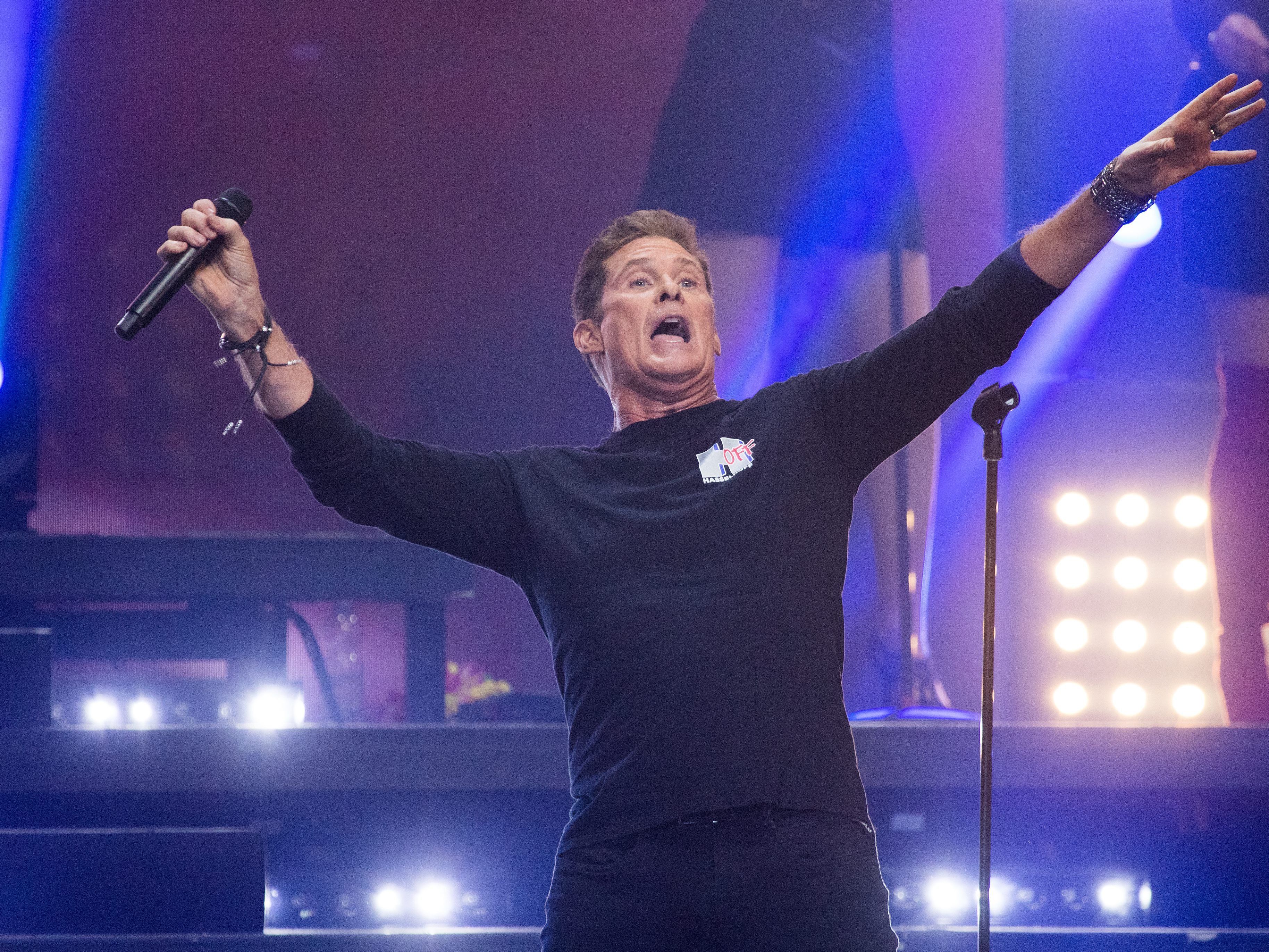 David Hasselhoff rockte am Donnerstag den Wiener Gasometer.