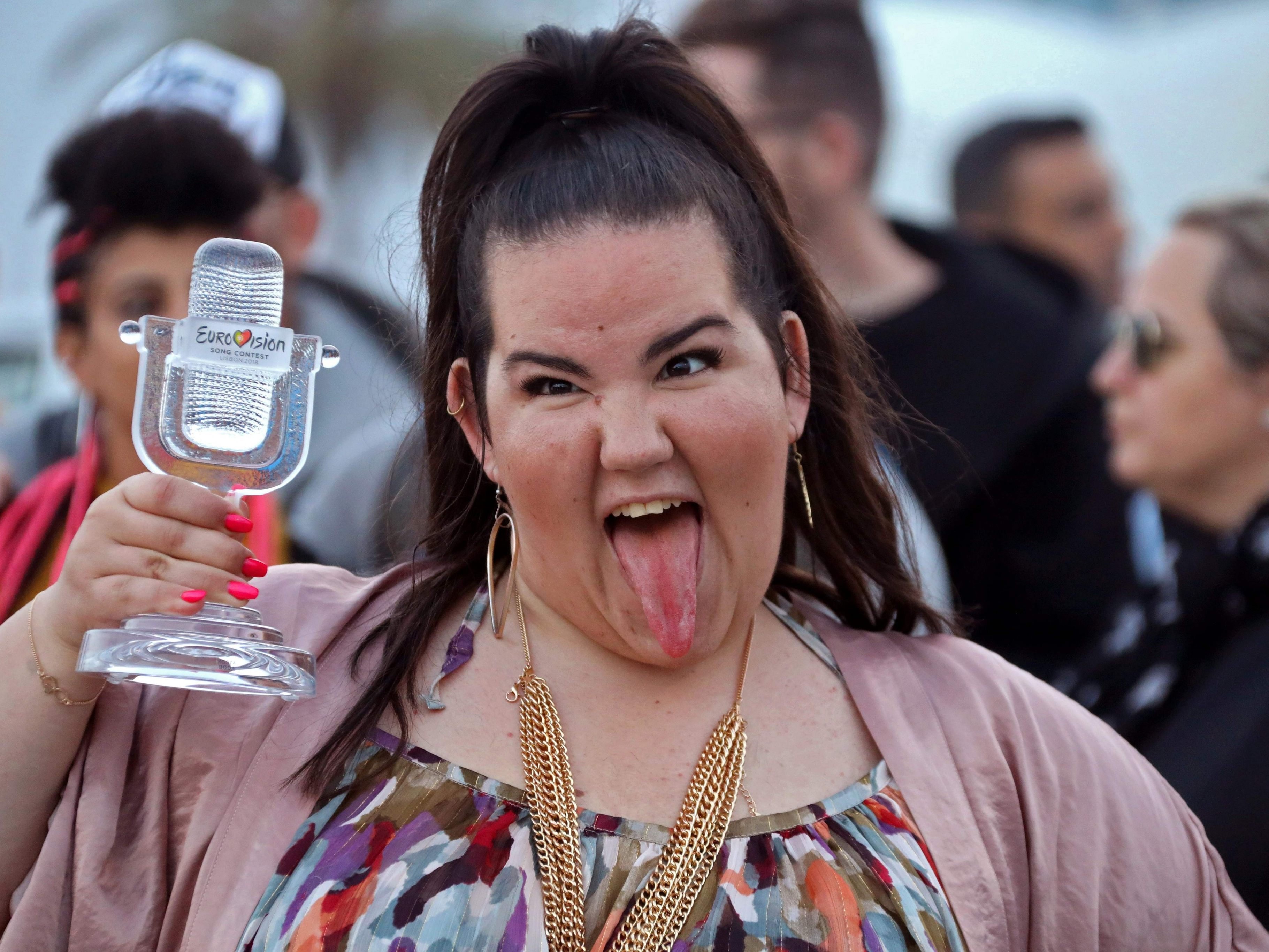 Song-Contest-Siegerin Netta ist zurück in Israel. Song-Contest-Siegerin Netta ist zurück in Israel.