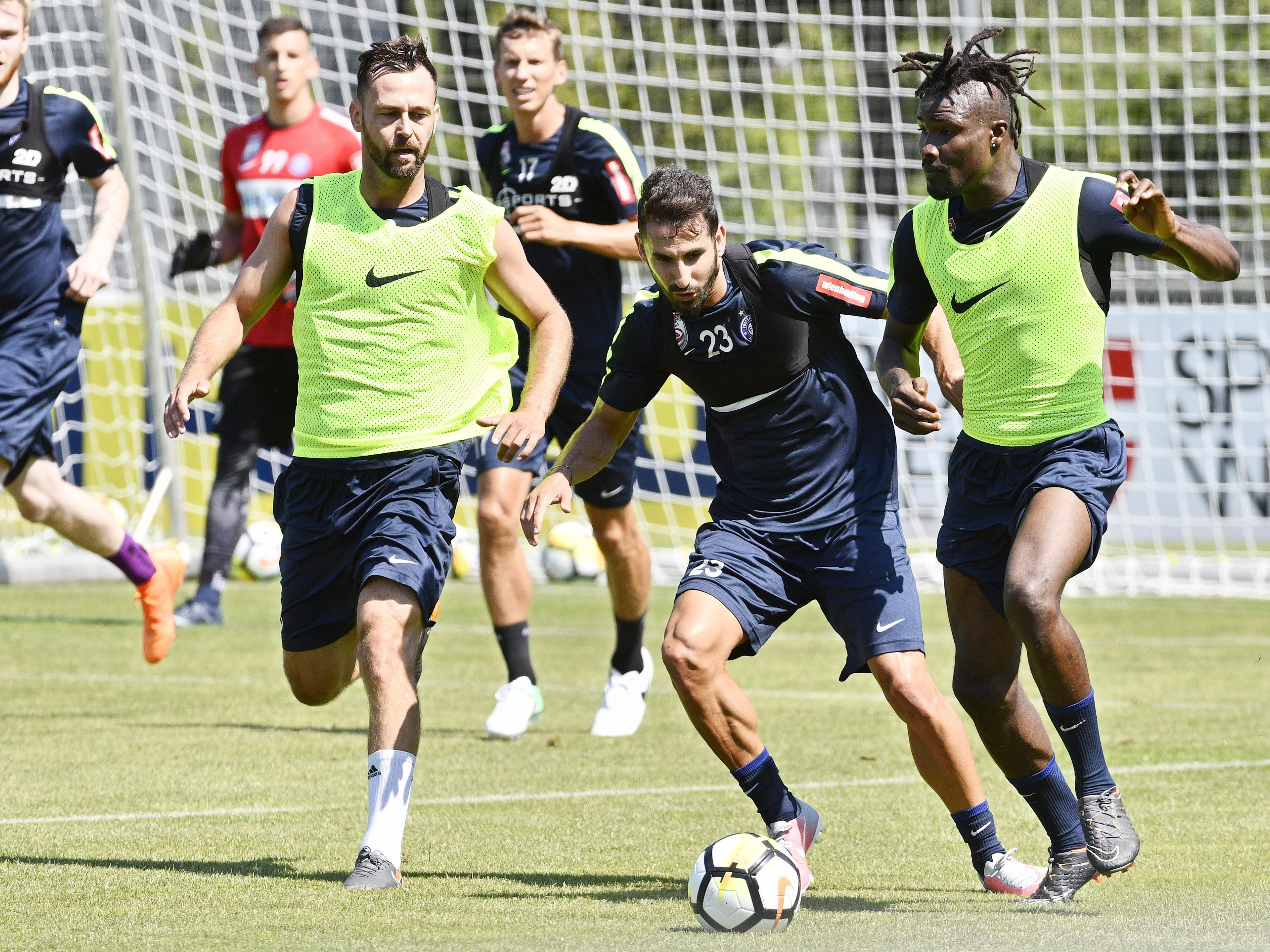 Am Donnerstag wurde erstmal in der Generali-Arena trainiert.