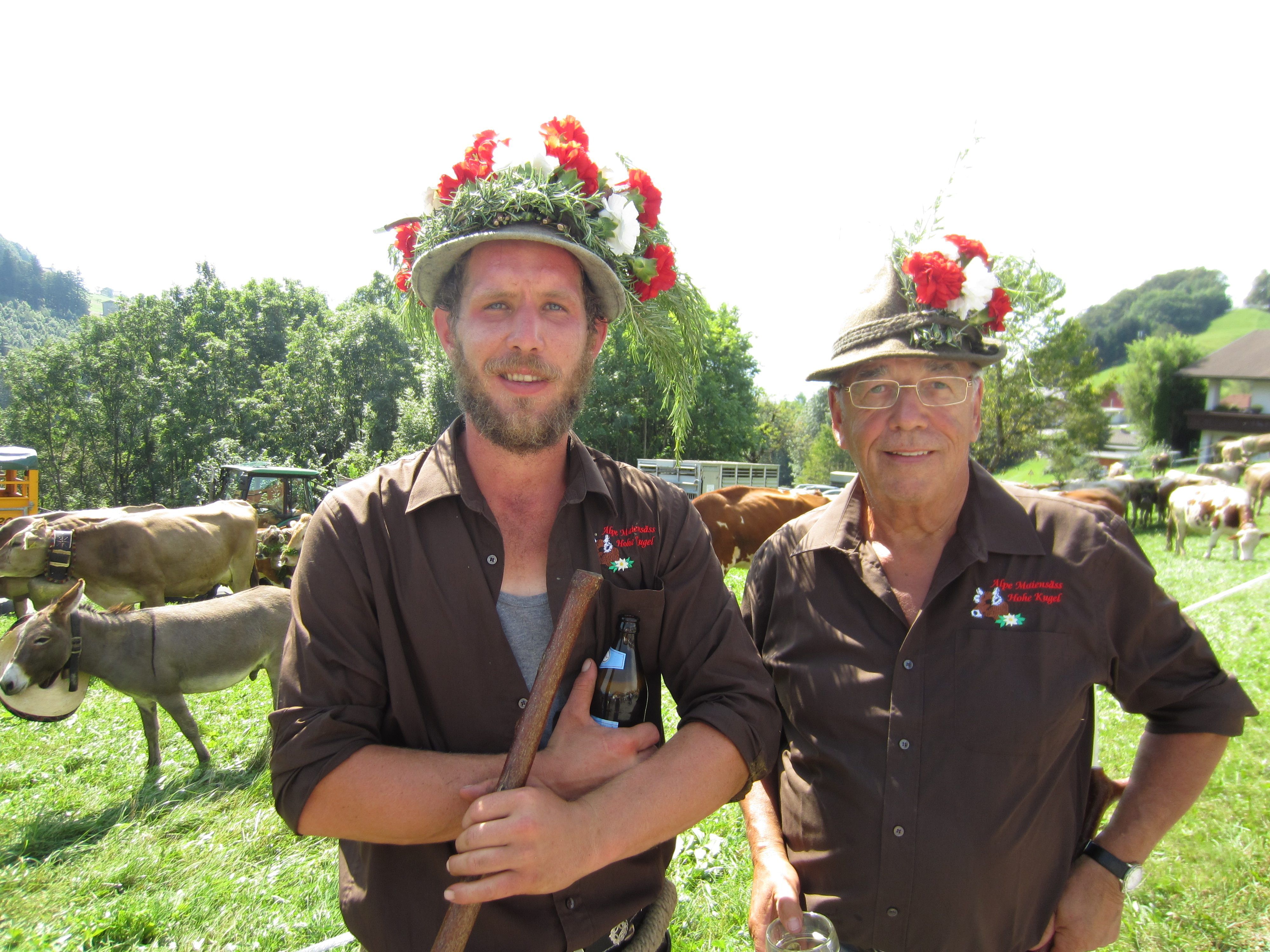 Alpmeister Anton Nachbaur (re.) und Alpchef vor Ort (Alpen Maiensäß und Staffel) Christoph Fetz.