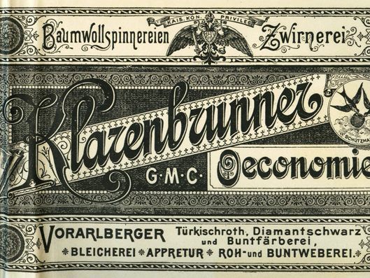 Historische Marke des Textilunternehmens Getzner, Mutter & Cie.