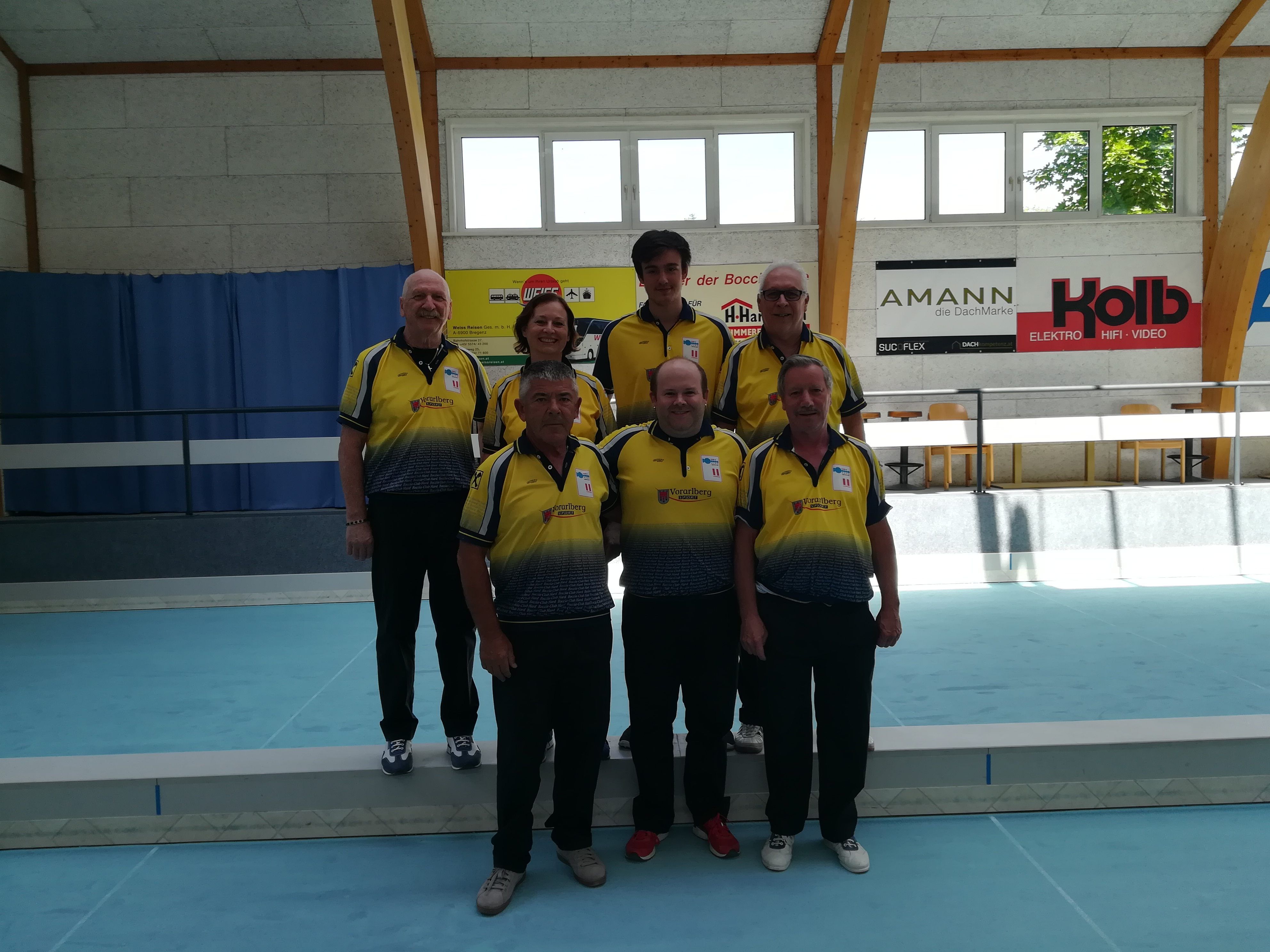 von links hinten: Günther ILL, Andrea Steininger, Joel Wolfgang, Dieter ILL, von links vorne: Miro Marinovic, Philipp Wolfgang, Othmar Klaus von links hinten: Günther ILL, Andrea Steininger, Joel Wolfgang, Dieter ILL, von links vorne: Miro Marinovic, Philipp Wolfgang, Othmar Klaus