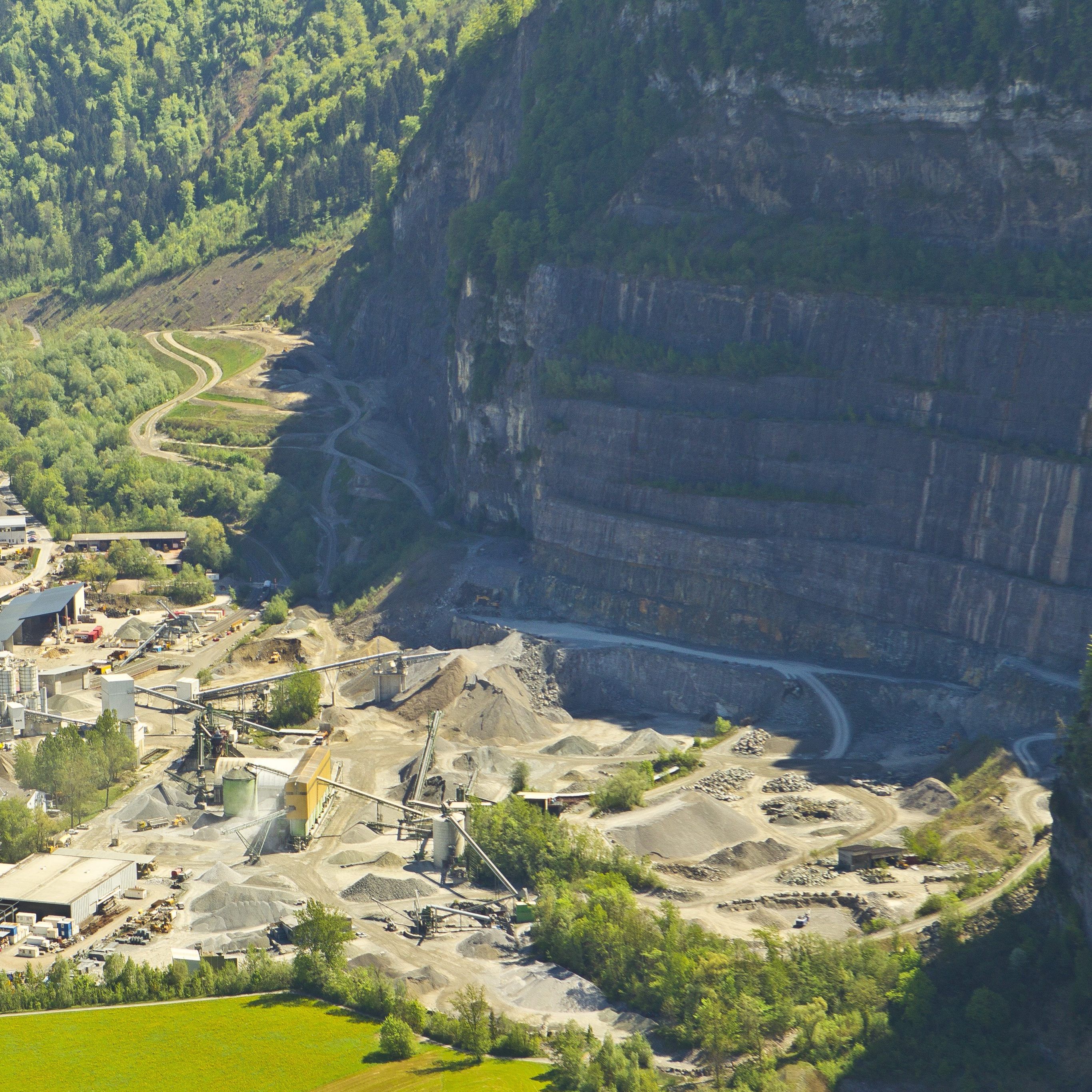 Seit 1970 ist der Steinbruch in Unterklien im Besitz der Rhomberg Gruppe.