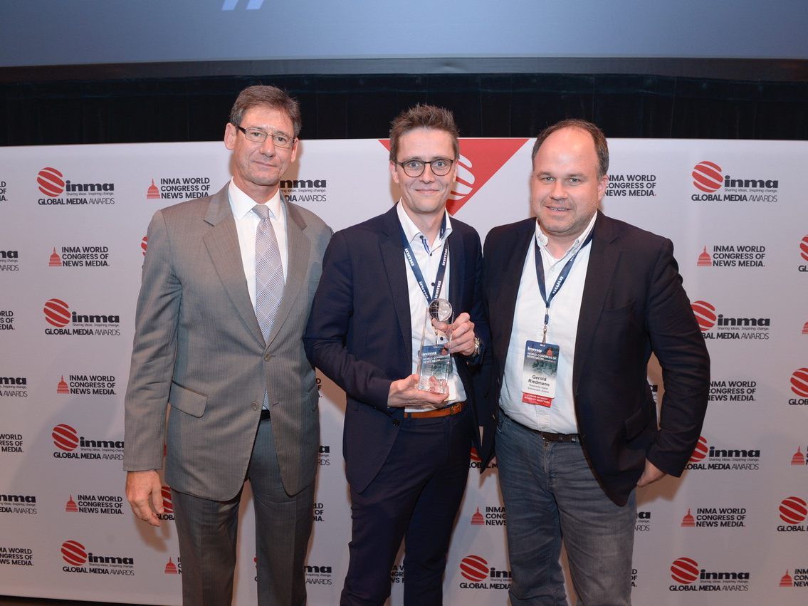 Georg Burtscher und Gerold Riedmann holen beim INMA Award 2018