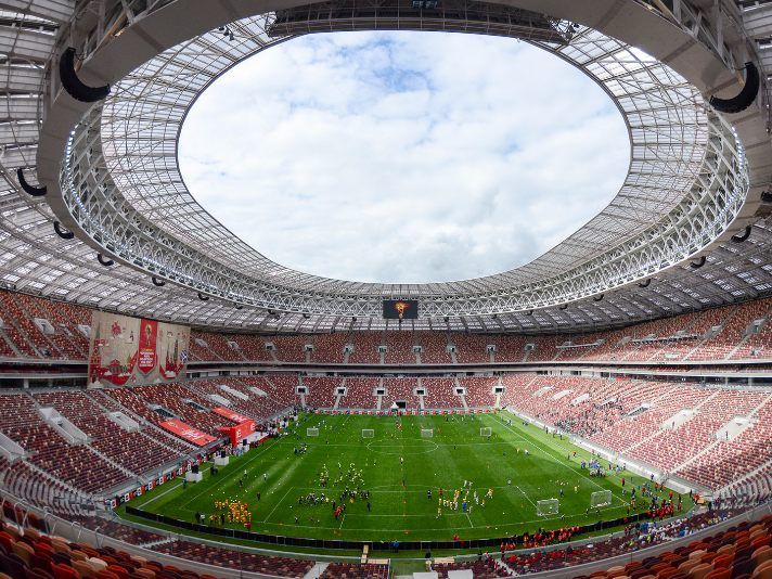 Das Luzhniki Stadion in Moskau.