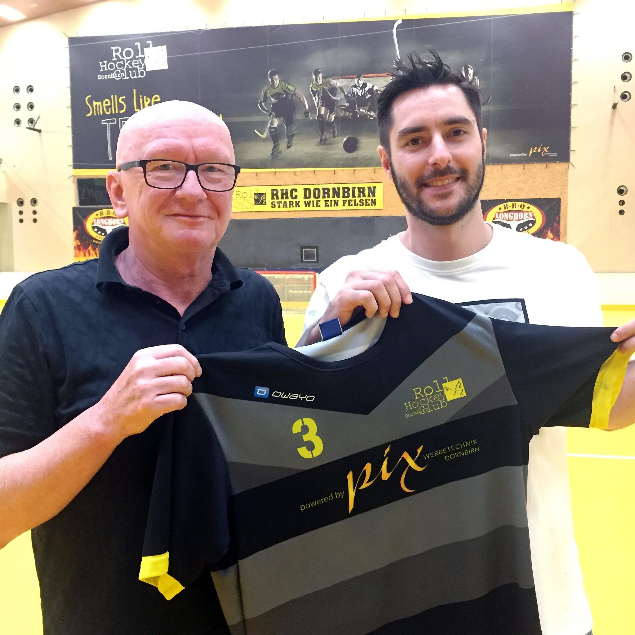 Herbert Schrattner mit dem neuen Spielertrainer