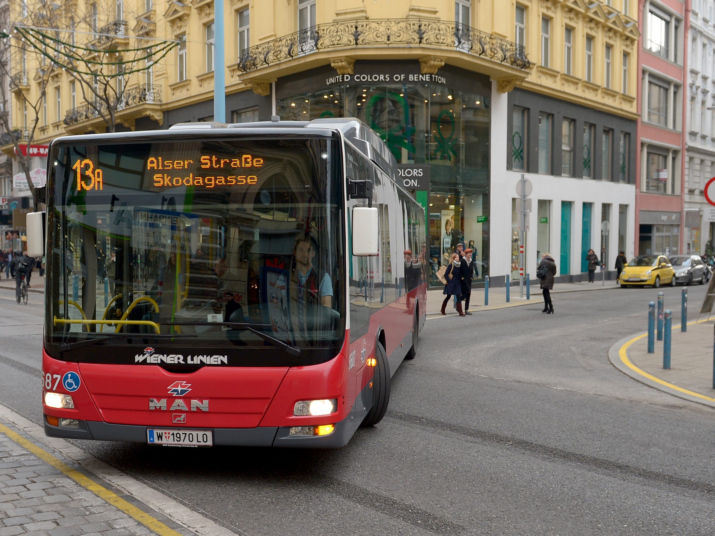 Die Ersatzroute des 13A in Wien-Neubau sorgt derzeit für Diskussionen.