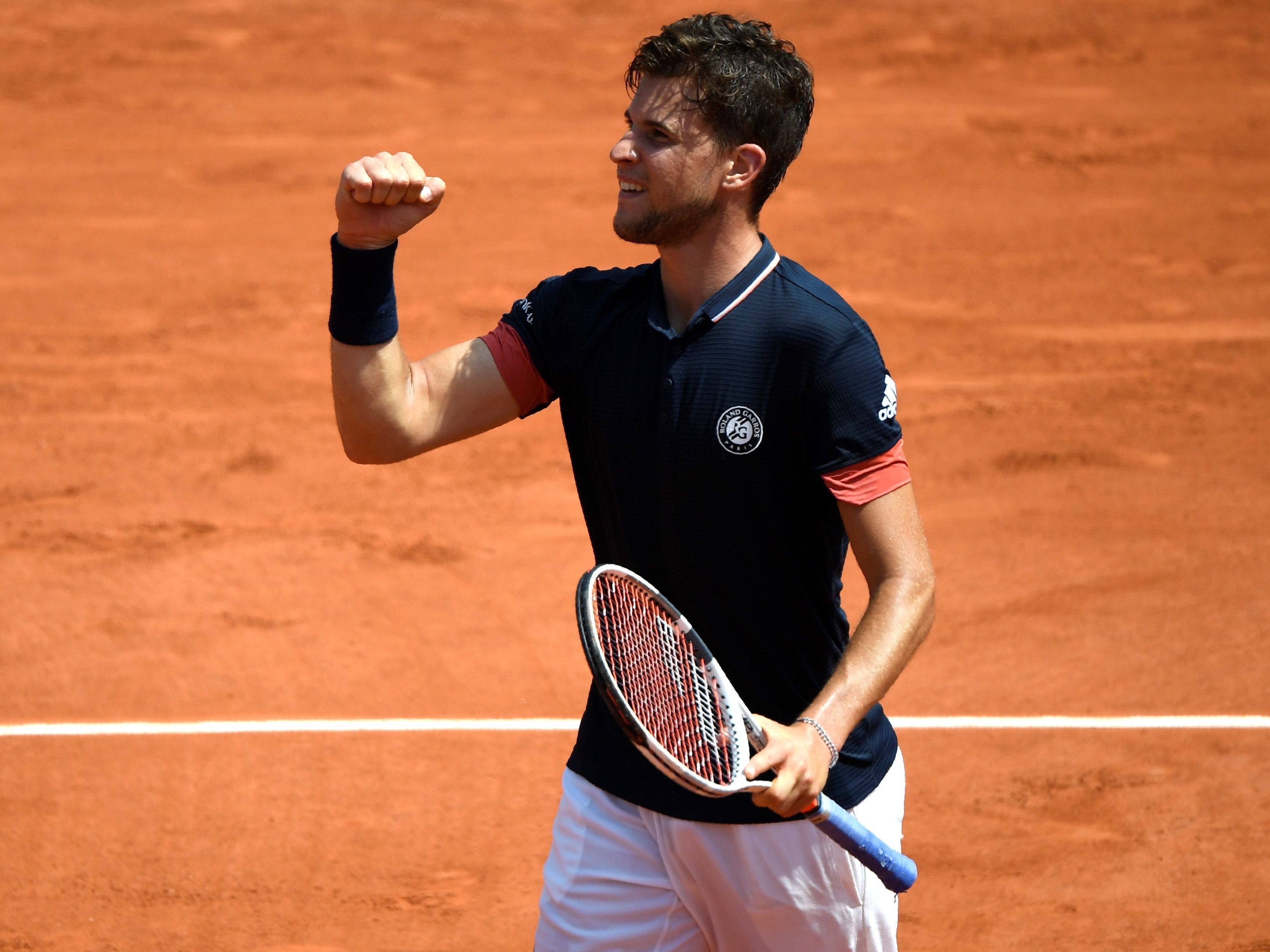 Dominic Thiem schaffte es ins FInale der French Open. Dominic Thiem schaffte es ins FInale der French Open.