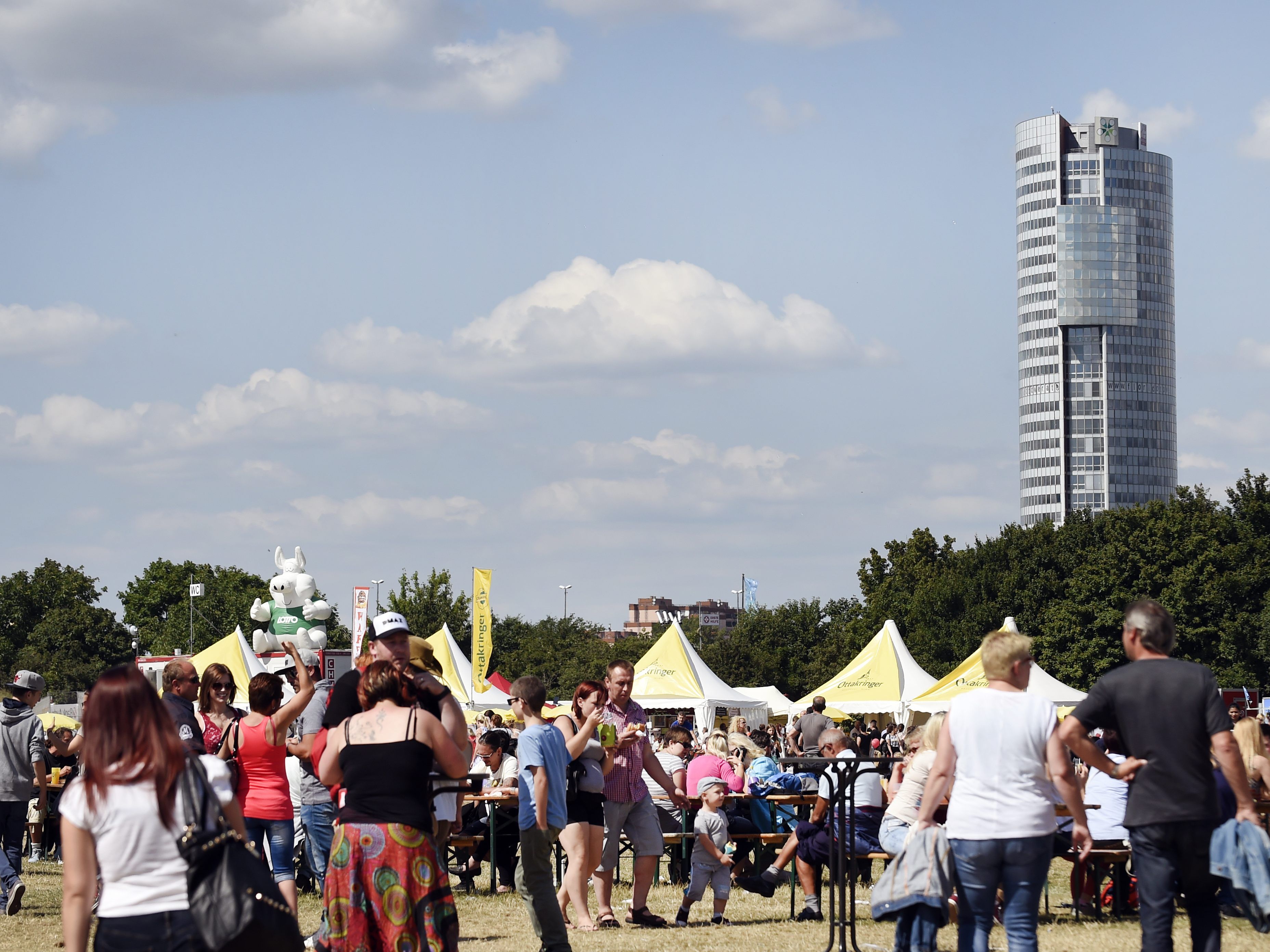 Hier sehen Sie die WM-Matches beim Public Viewing auf dem Wiener Donauinselfest 2018.